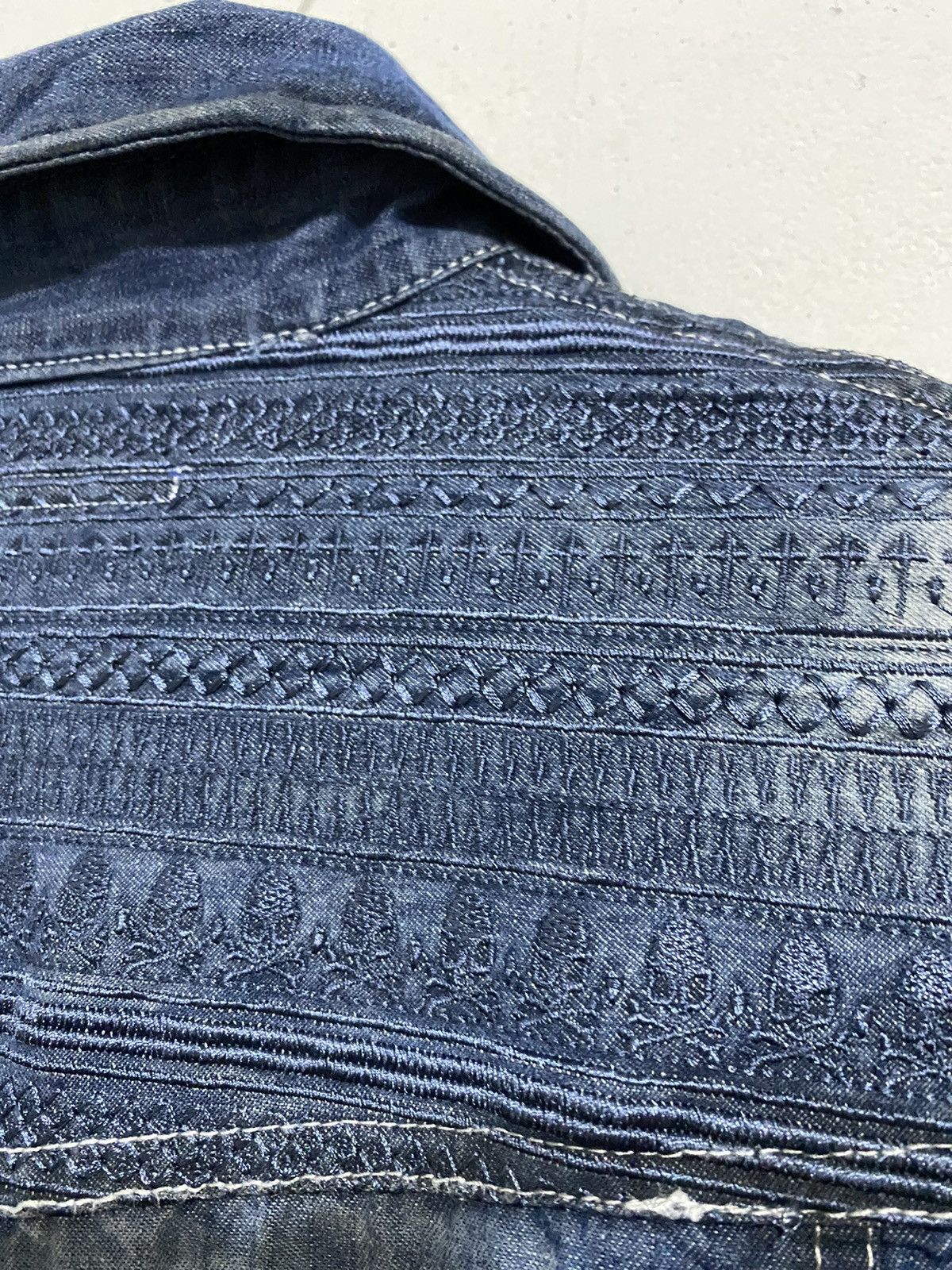 If Six Was Nine × Japanese Brand × Le Grande Bleu (L.G.B.) Semantic-Japanesebrand Denim Skull Shirt ifsixwasnine style Size US L / EU 52-54 / 3 - 5 Thumbnail