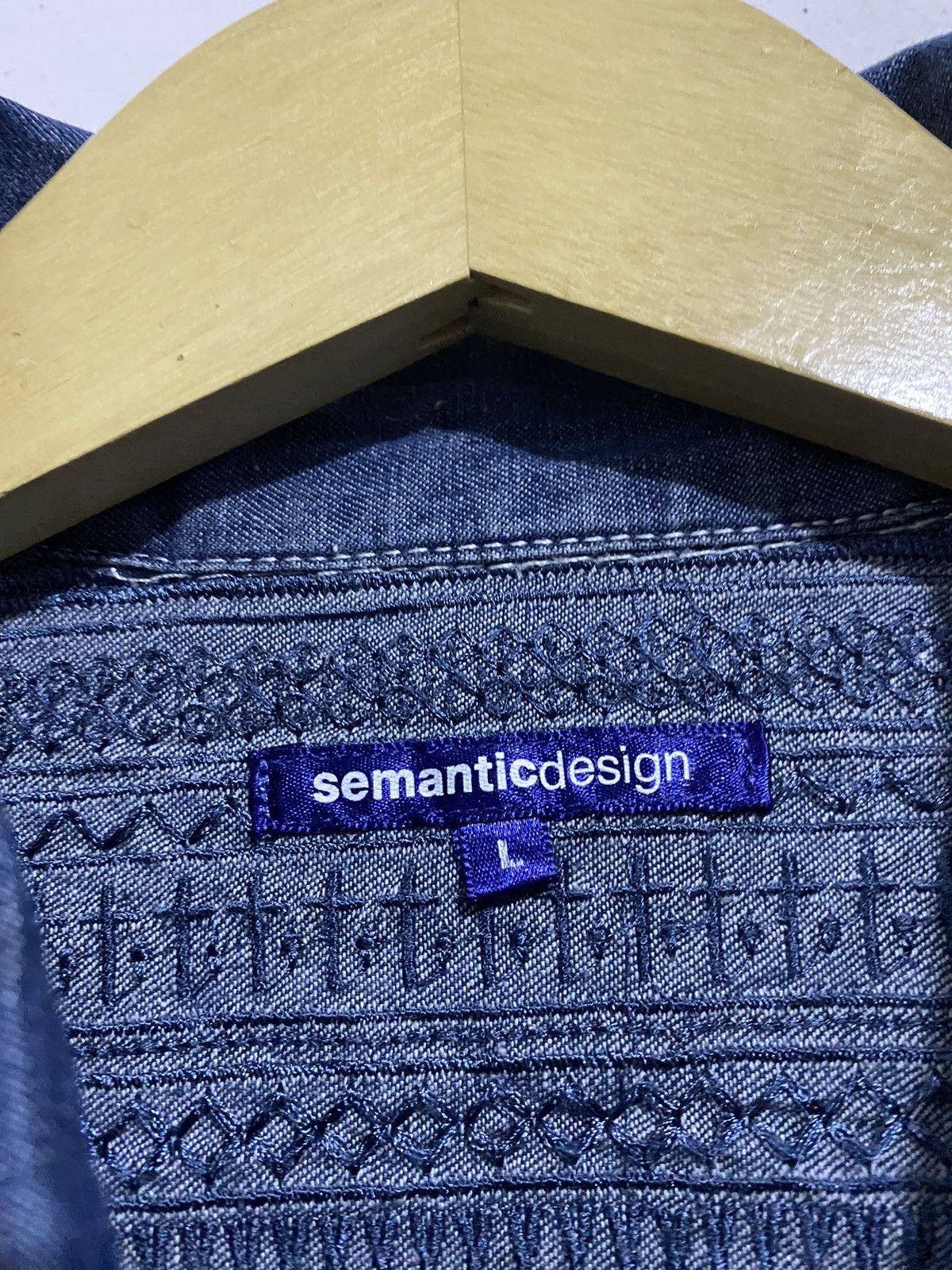 If Six Was Nine × Japanese Brand × Le Grande Bleu (L.G.B.) Semantic-Japanesebrand Denim Skull Shirt ifsixwasnine style Size US L / EU 52-54 / 3 - 8 Thumbnail