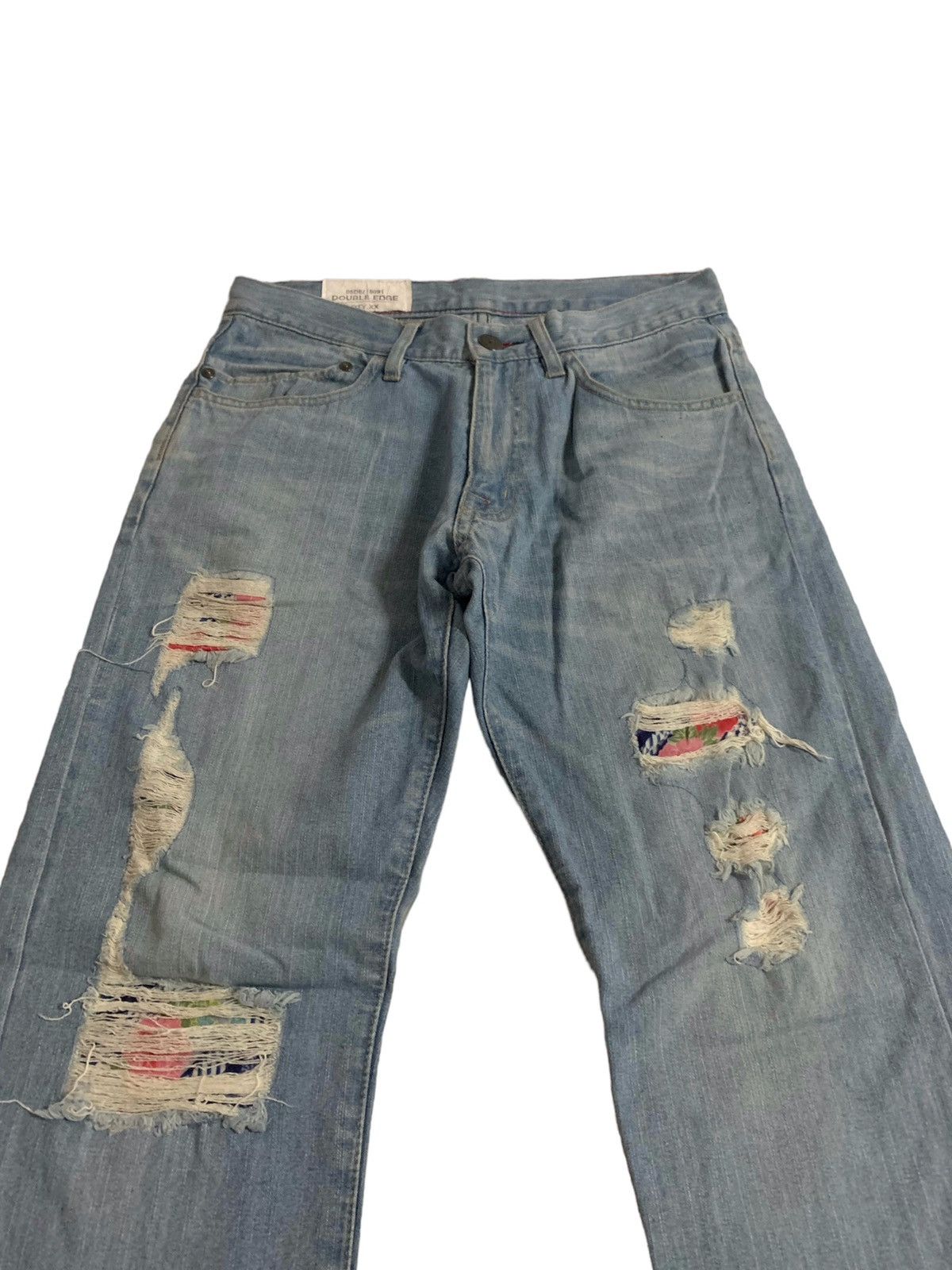 Vintage Handcrafted Double Edge Styles Denim Jeans Size US 31 - 4 Thumbnail