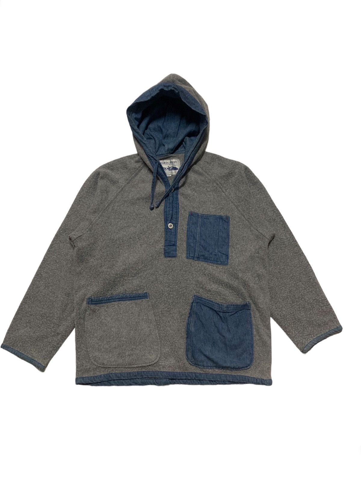 Vintage Sport Gear Outdoor Wear Fleece Sweatshirt With Denim Pocket Size US L / EU 52-54 / 3 - 1 Thumbnail