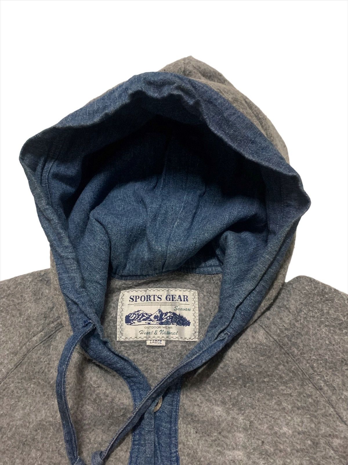 Vintage Sport Gear Outdoor Wear Fleece Sweatshirt With Denim Pocket Size US L / EU 52-54 / 3 - 6 Thumbnail