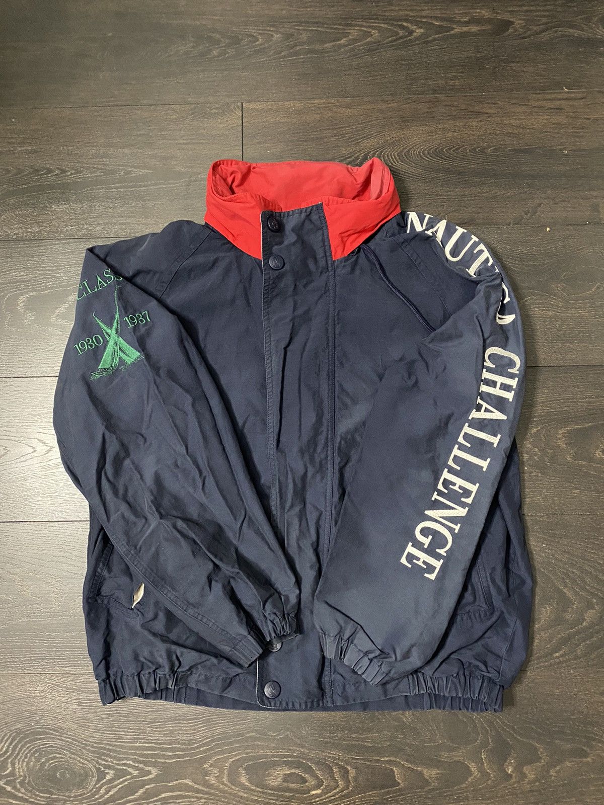 Nautica Vintage 1990s Nautica challenge Full zip Lightweight Jacket Size US M / EU 48-50 / 2 - 2 Thumbnail