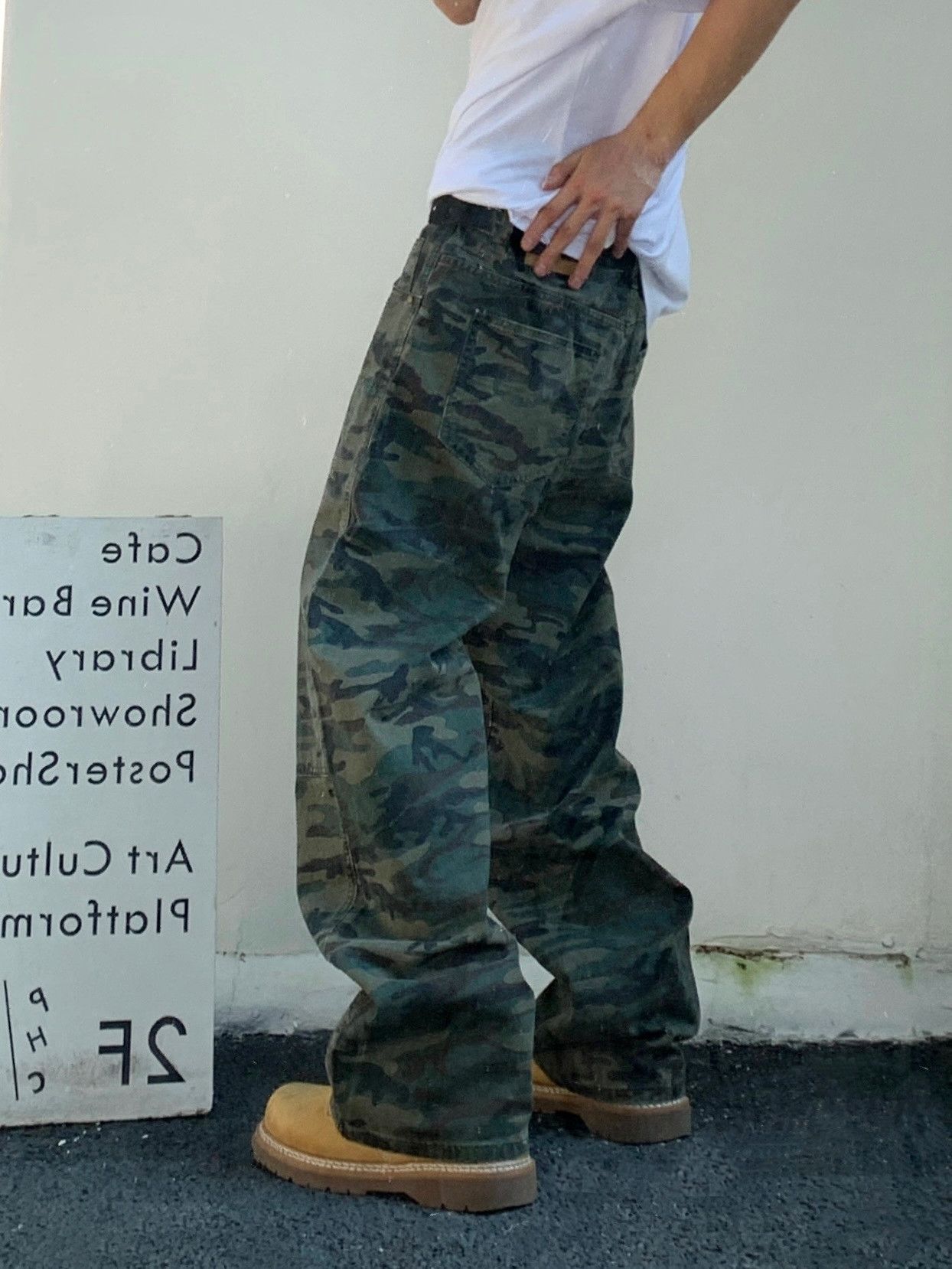 Designer × Japanese Brand × Vintage camo pattern baggy carpenter pants Size US 28 / EU 44 - 3 Thumbnail