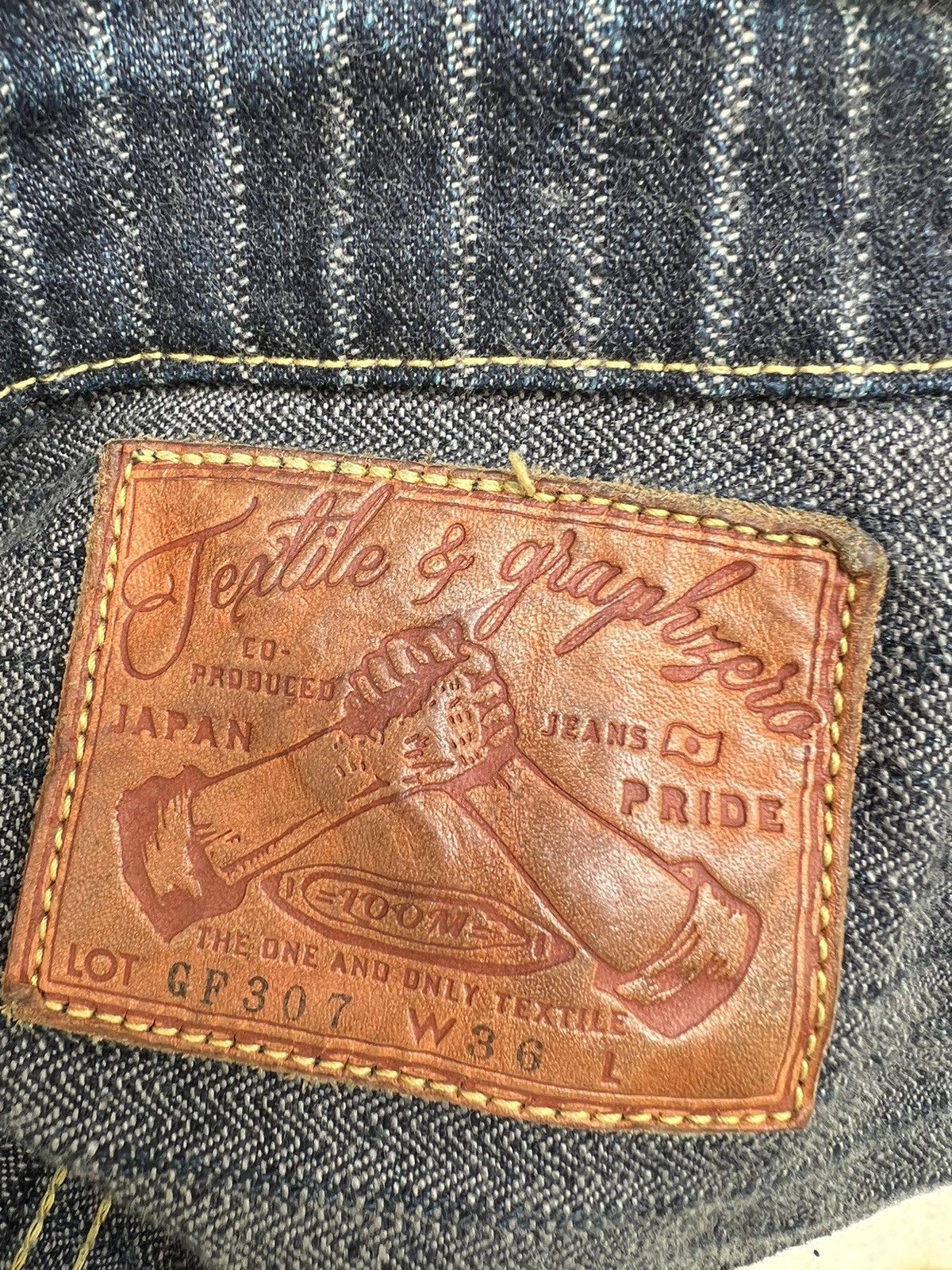 Freewheelers Graph Zero Japan Lot GF307 Stripes Twill Type 1 Denim Jacket Size US S / EU 44-46 / 1 - 19 Thumbnail
