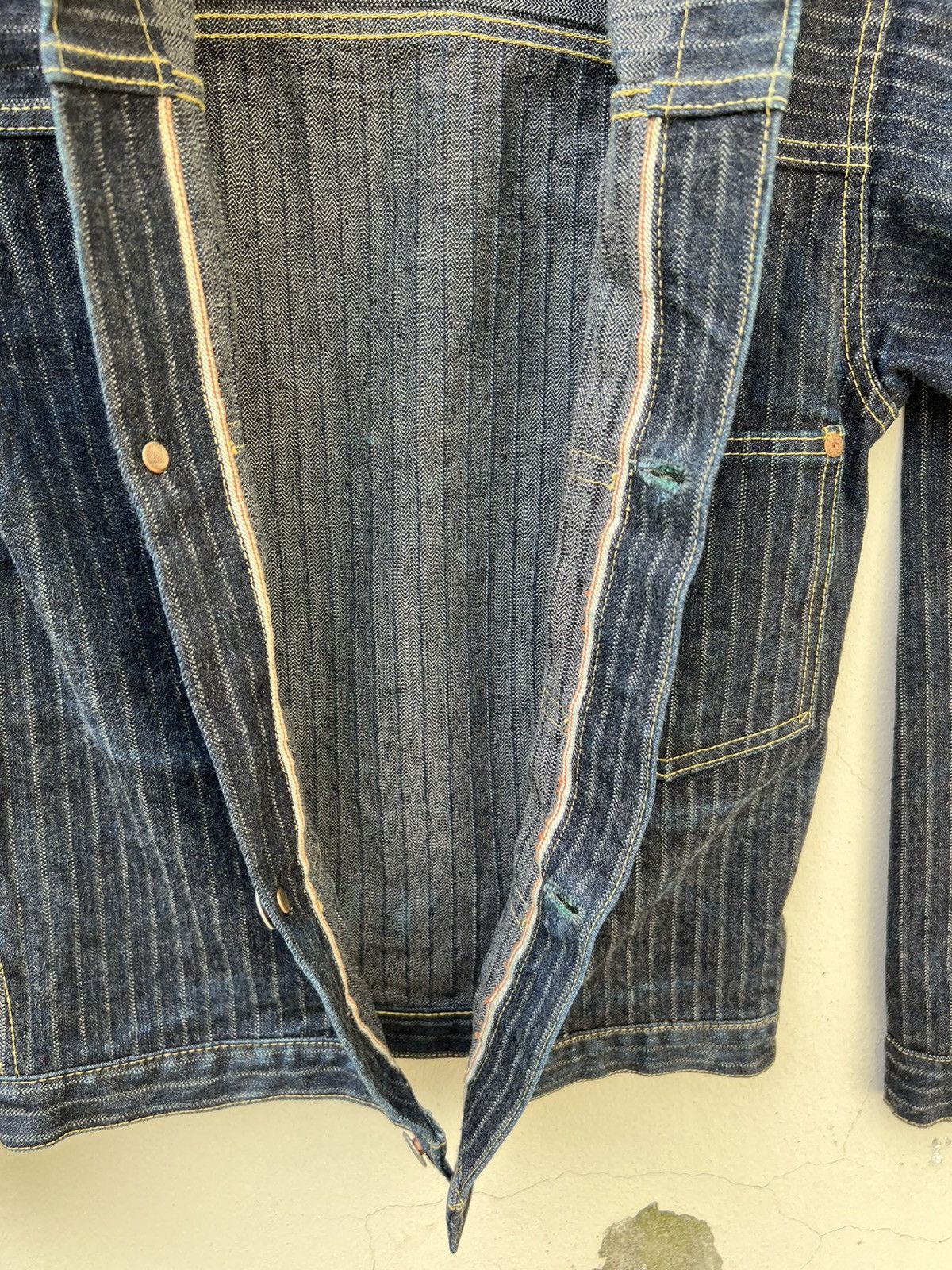 Freewheelers Graph Zero Japan Lot GF307 Stripes Twill Type 1 Denim Jacket Size US S / EU 44-46 / 1 - 16 Thumbnail