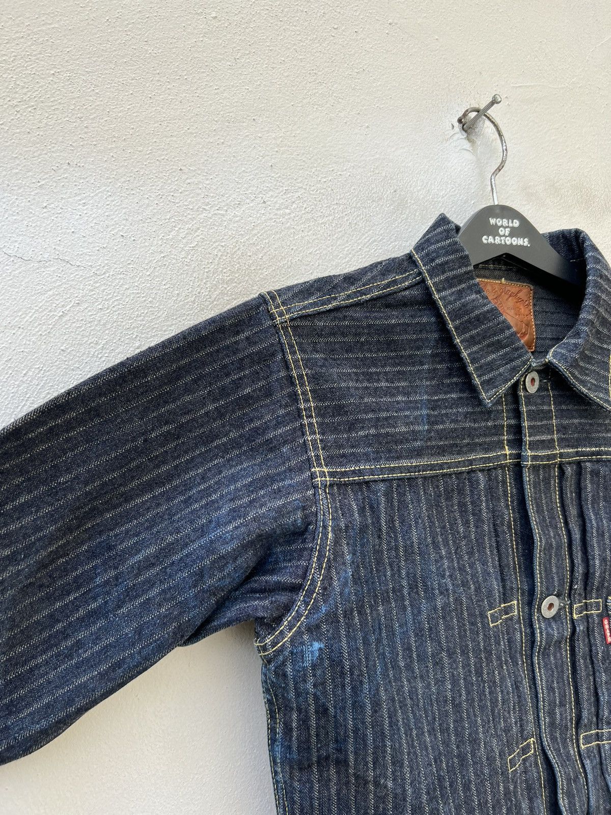 Freewheelers Graph Zero Japan Lot GF307 Stripes Twill Type 1 Denim Jacket Size US S / EU 44-46 / 1 - 6 Thumbnail