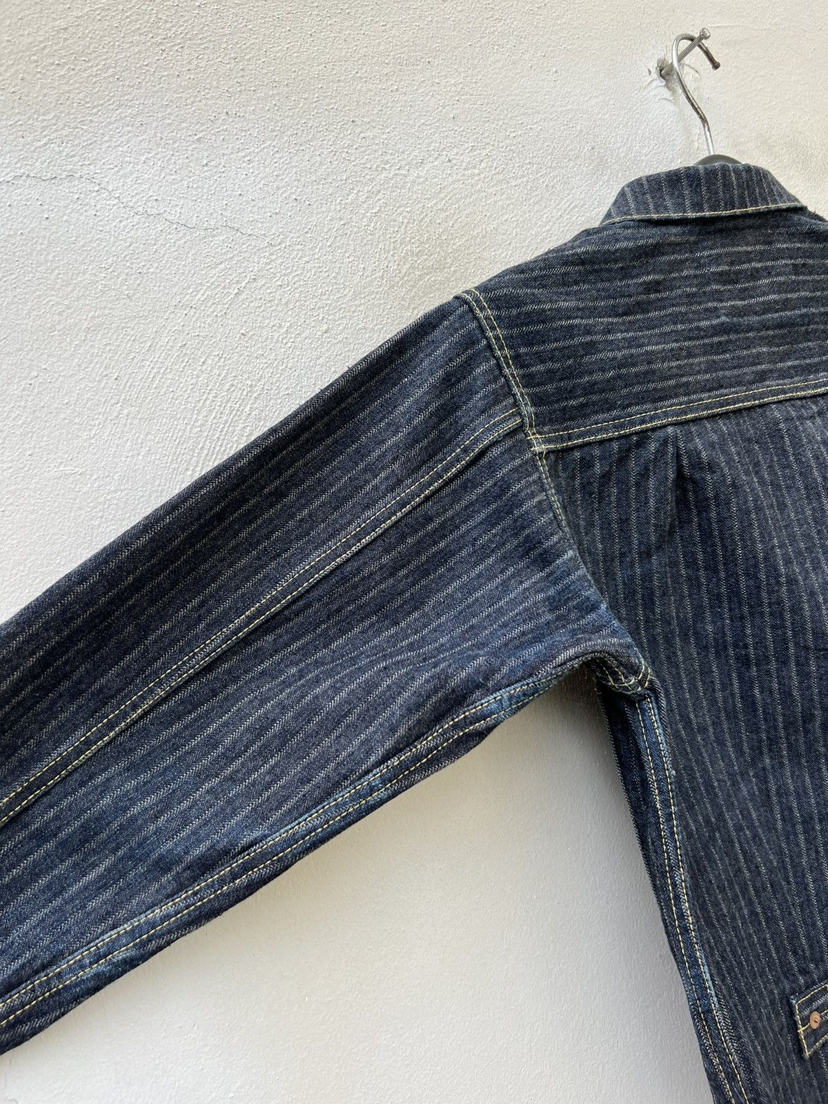 Freewheelers Graph Zero Japan Lot GF307 Stripes Twill Type 1 Denim Jacket Size US S / EU 44-46 / 1 - 14 Thumbnail