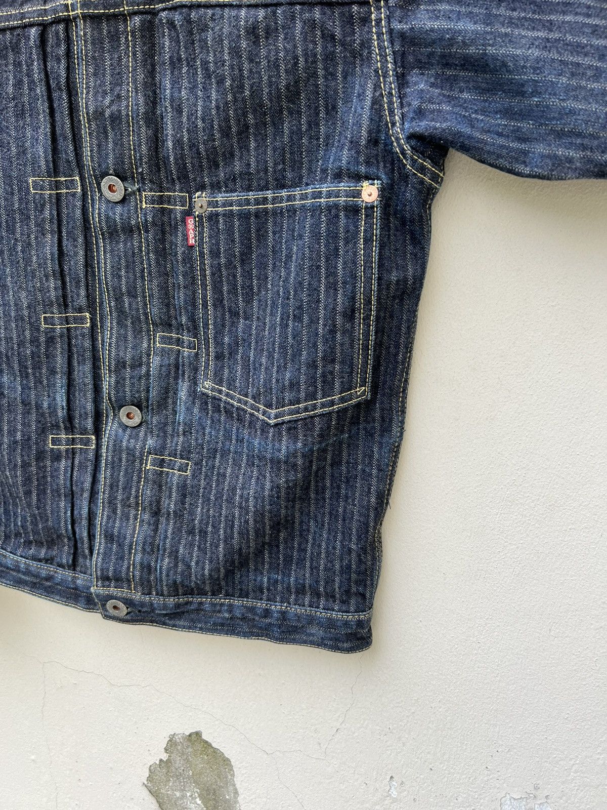 Freewheelers Graph Zero Japan Lot GF307 Stripes Twill Type 1 Denim Jacket Size US S / EU 44-46 / 1 - 3 Thumbnail