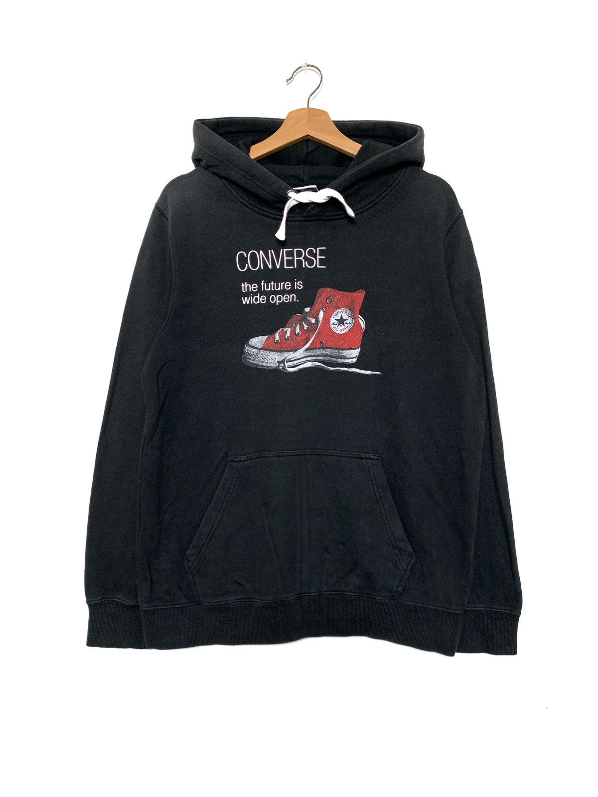 Vintage Converse Sneakers Printed Sunfaded Pullover Hoodie
