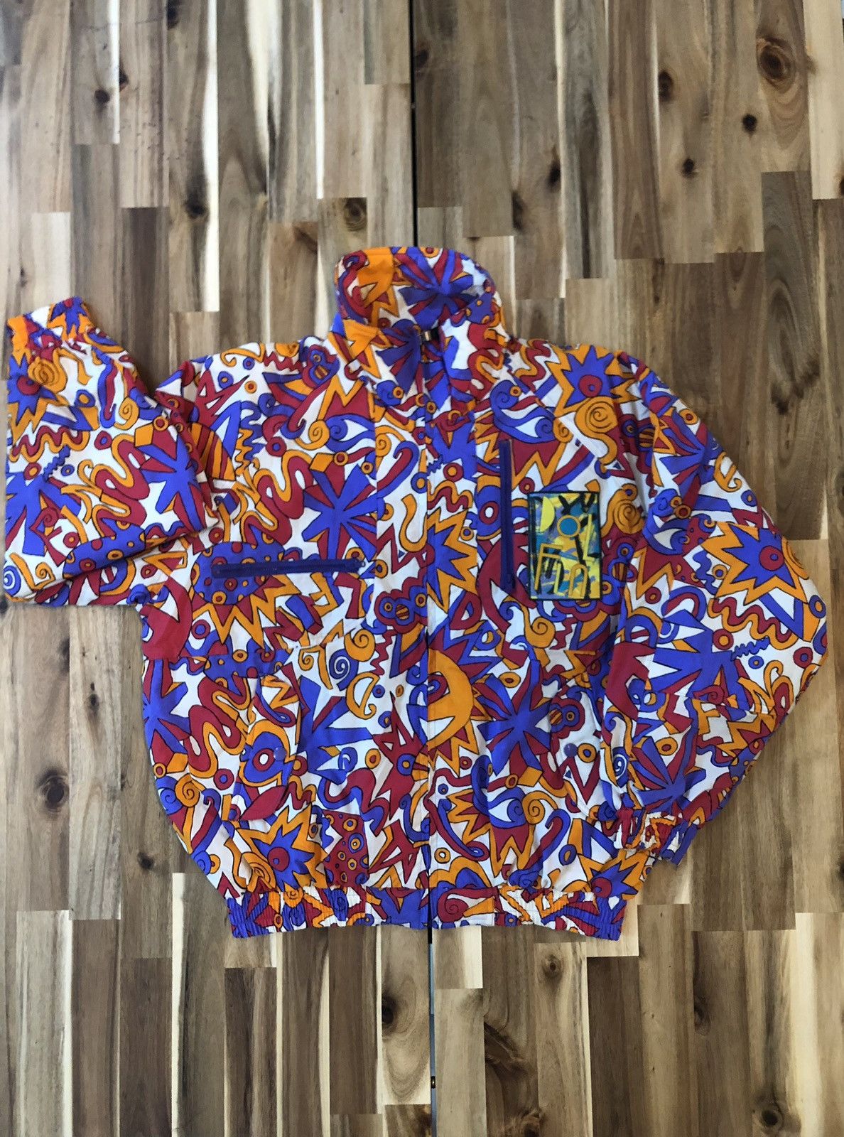 image of Vintage Dolfin By Capital Industry Inc Full Print Jacket, Men's (Size Large)