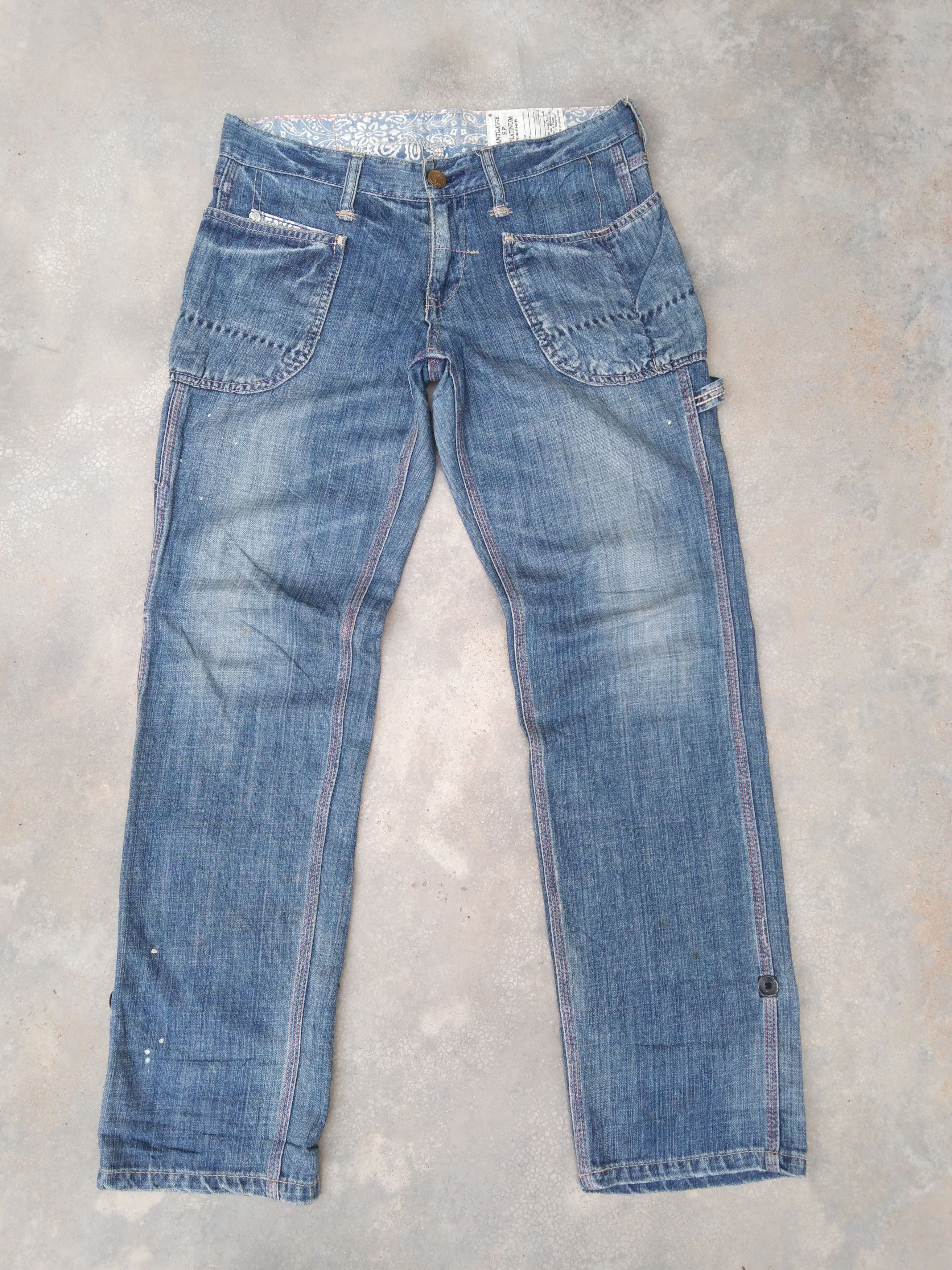 Japanese Brand Vintage Antgauge Punk Carpenter Jeans Style 31x30.5 Size US 31 - 2 Thumbnail