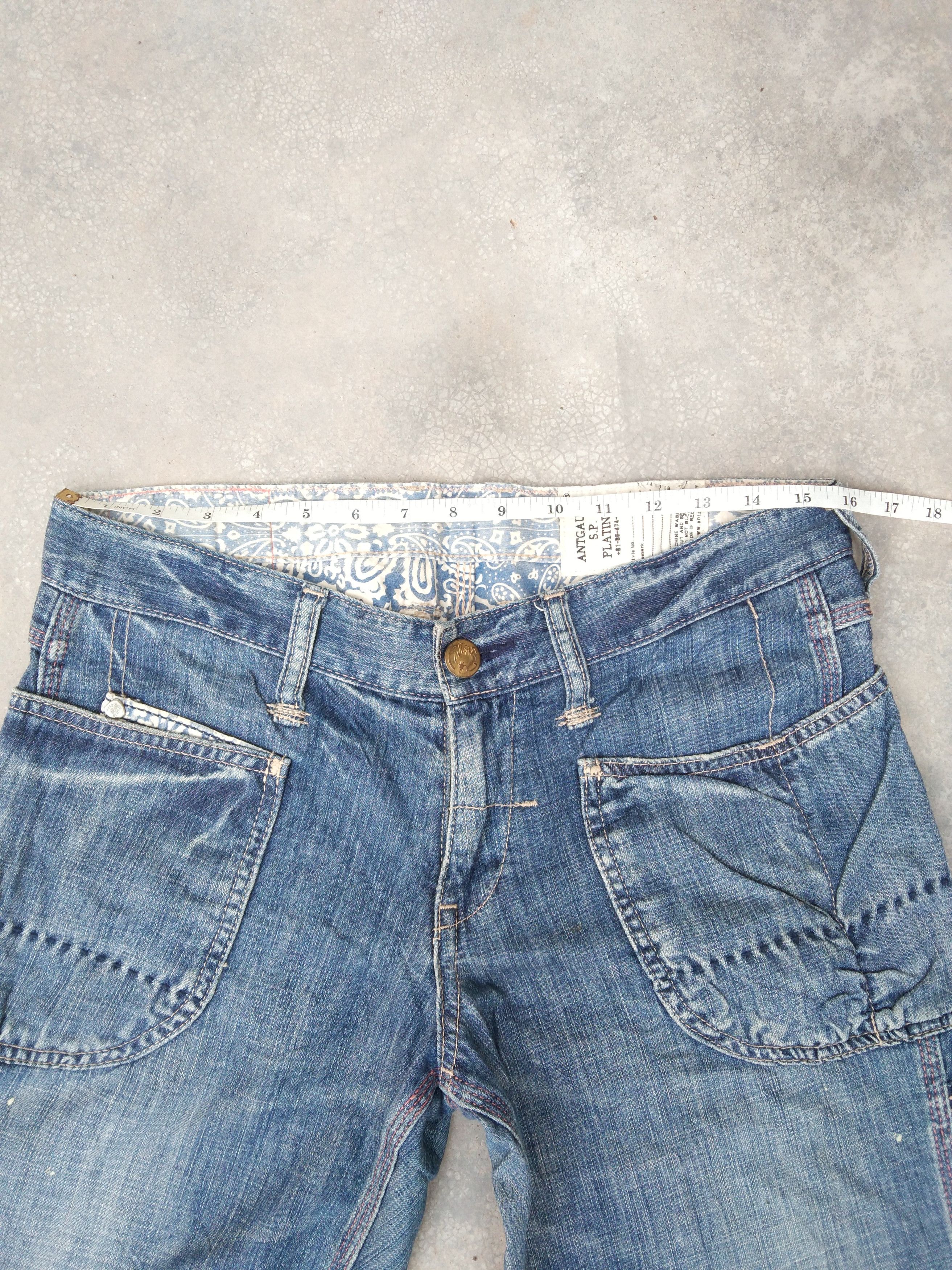 Japanese Brand Vintage Antgauge Punk Carpenter Jeans Style 31x30.5 Size US 31 - 7 Thumbnail
