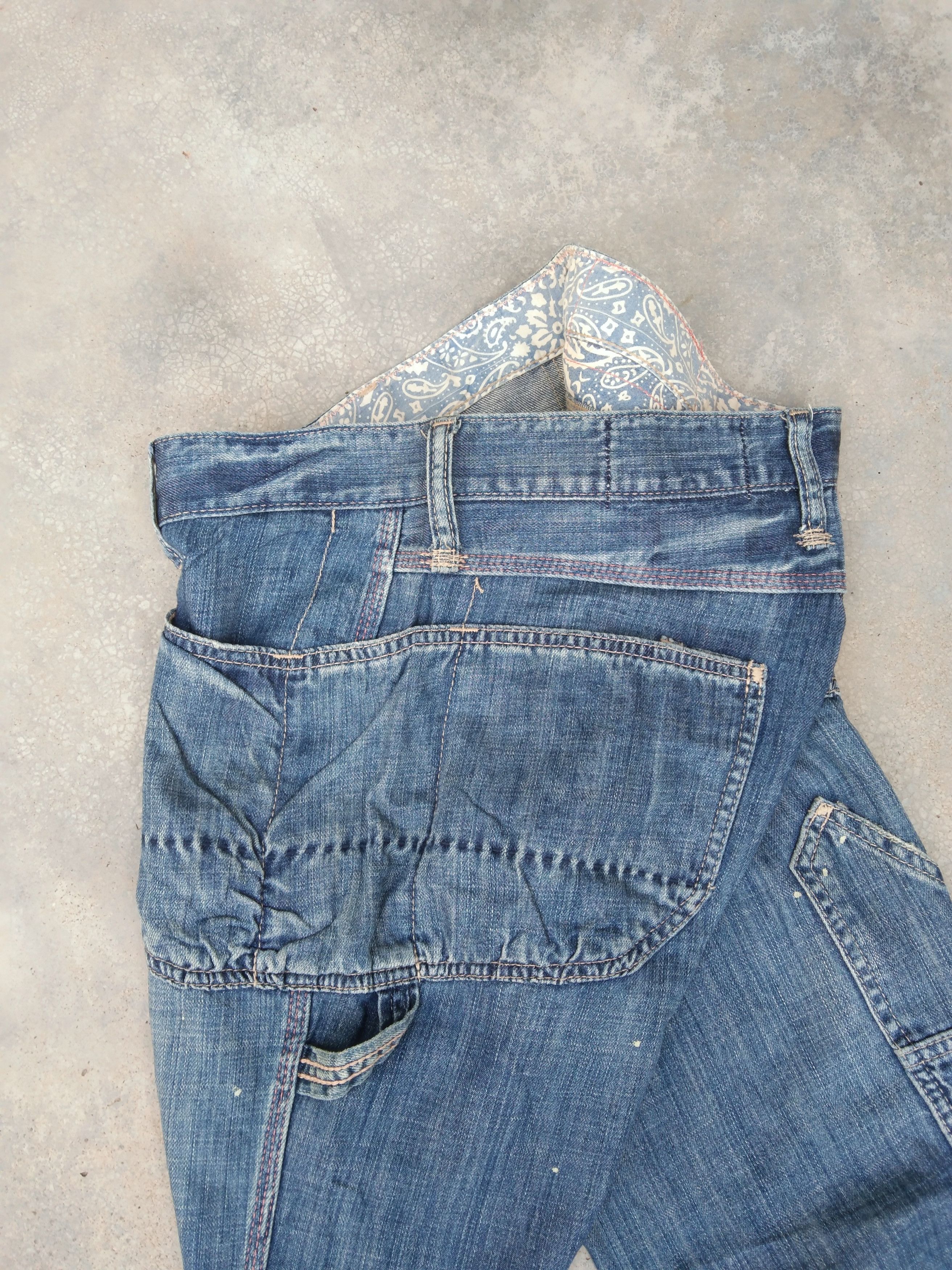 Japanese Brand Vintage Antgauge Punk Carpenter Jeans Style 31x30.5 Size US 31 - 5 Thumbnail