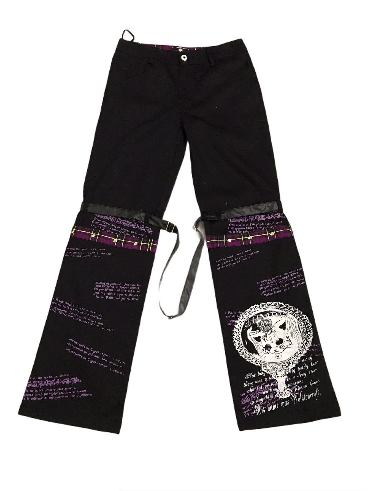 image of Malcolm Mclaren x Seditionaries Japanese Blood Storm Club Body Line Bondage Strap Trouser in Black 