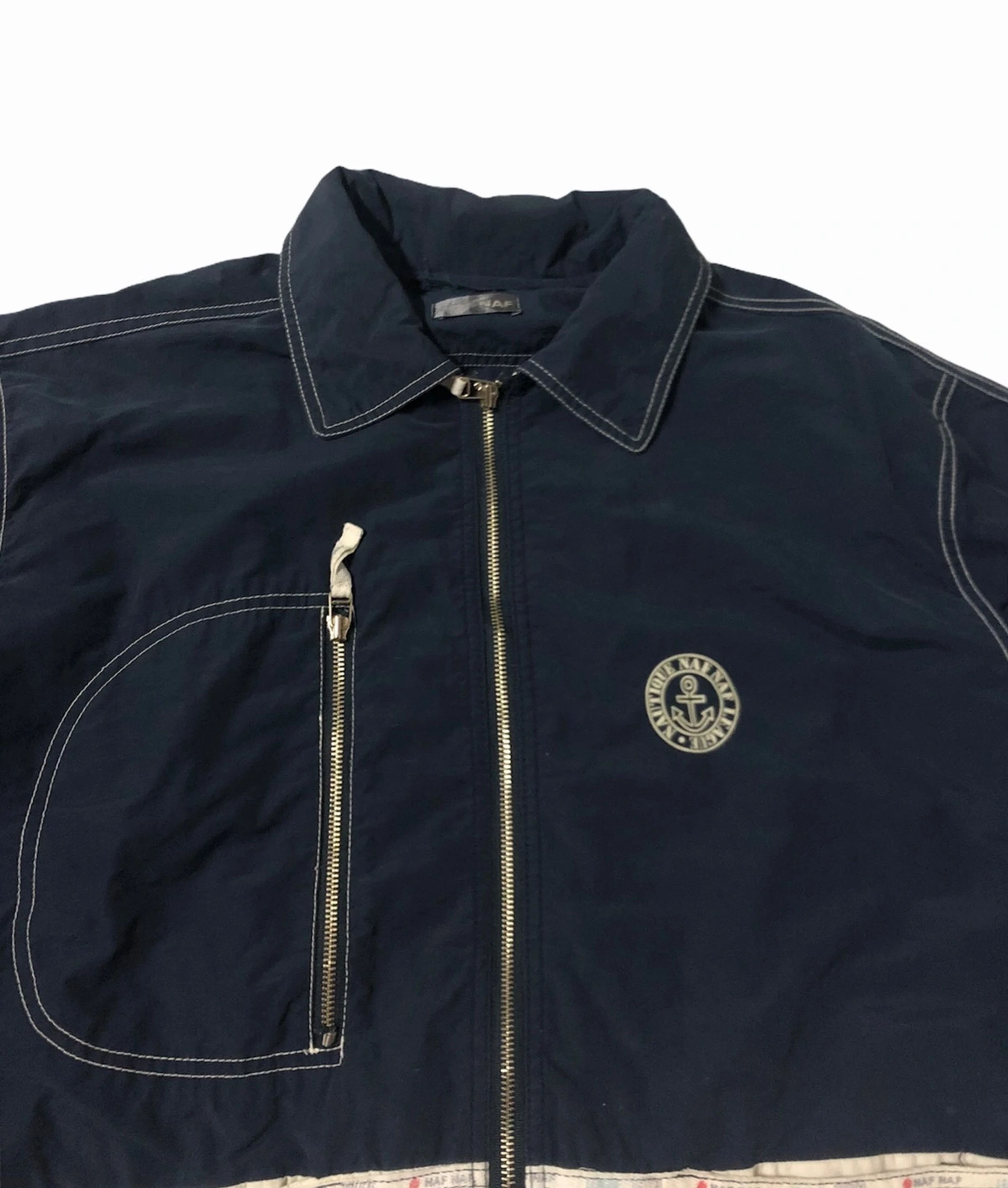 Japanese Brand Naf Naf Zipper Light Jacket Size US XL / EU 56 / 4 - 5 Thumbnail