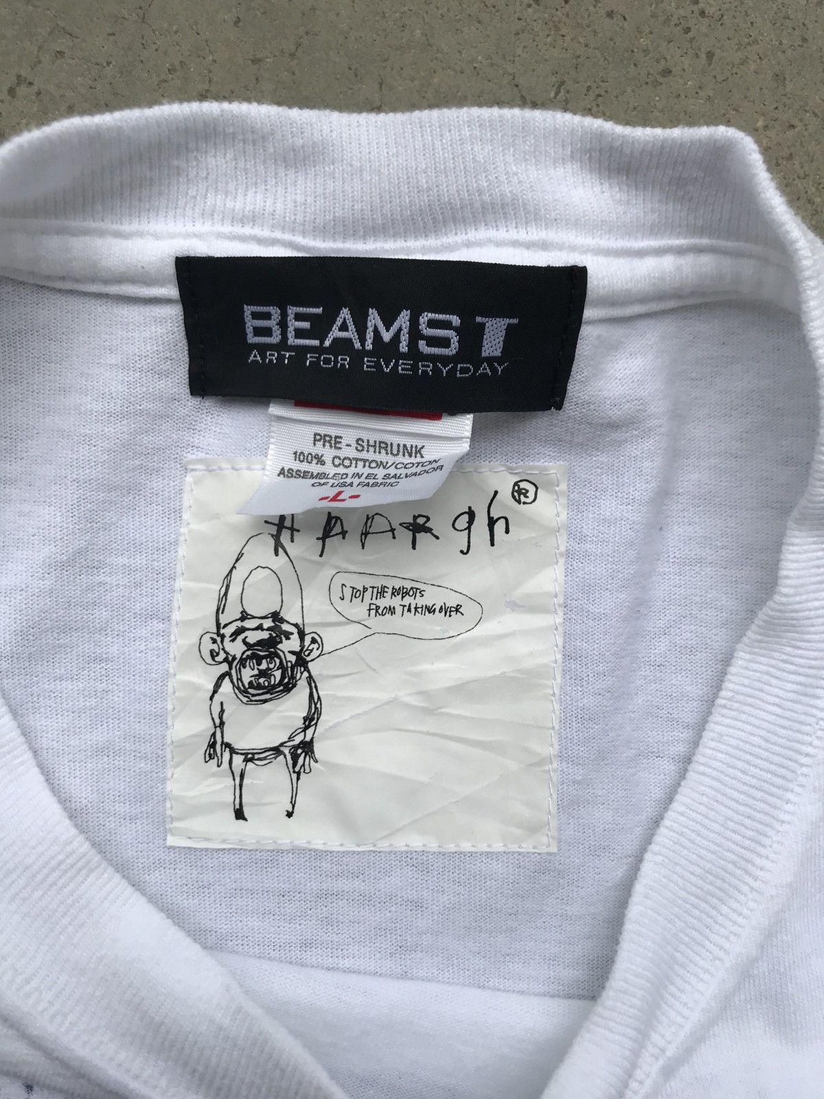 Beams Plus vintage bigprint y2k beams x nofus stop the robot Size US L / EU 52-54 / 3 - 6 Thumbnail