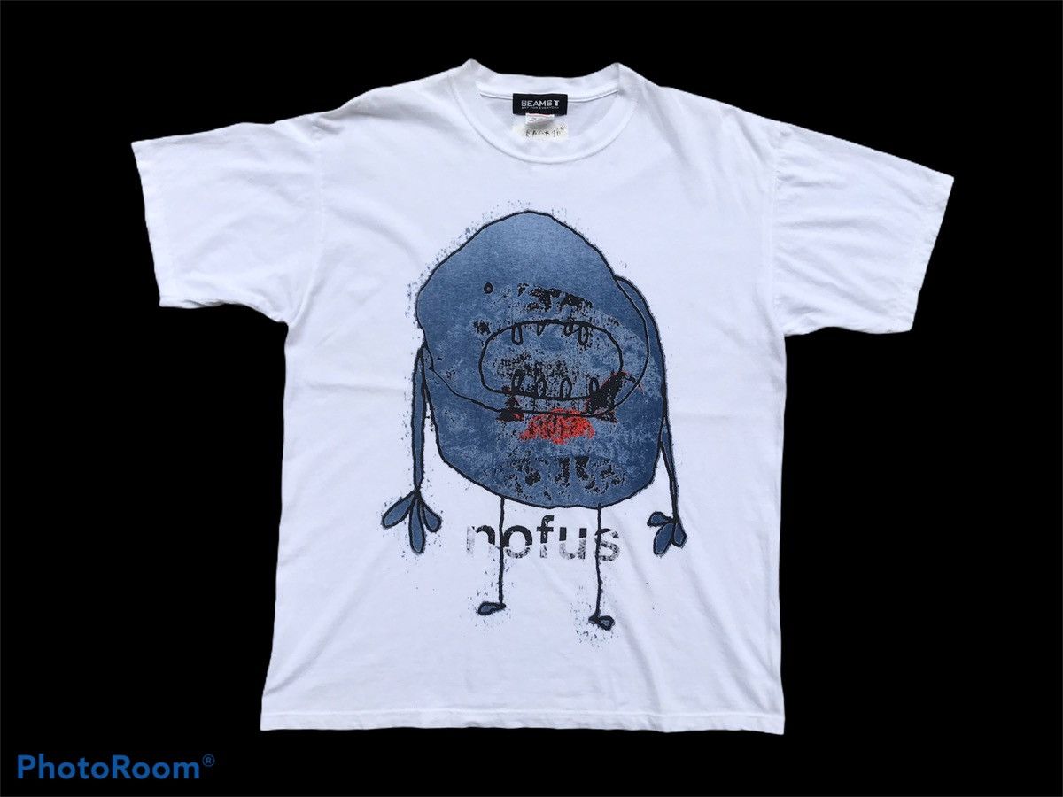 Beams Plus vintage bigprint y2k beams x nofus stop the robot Size US L / EU 52-54 / 3 - 1 Thumbnail