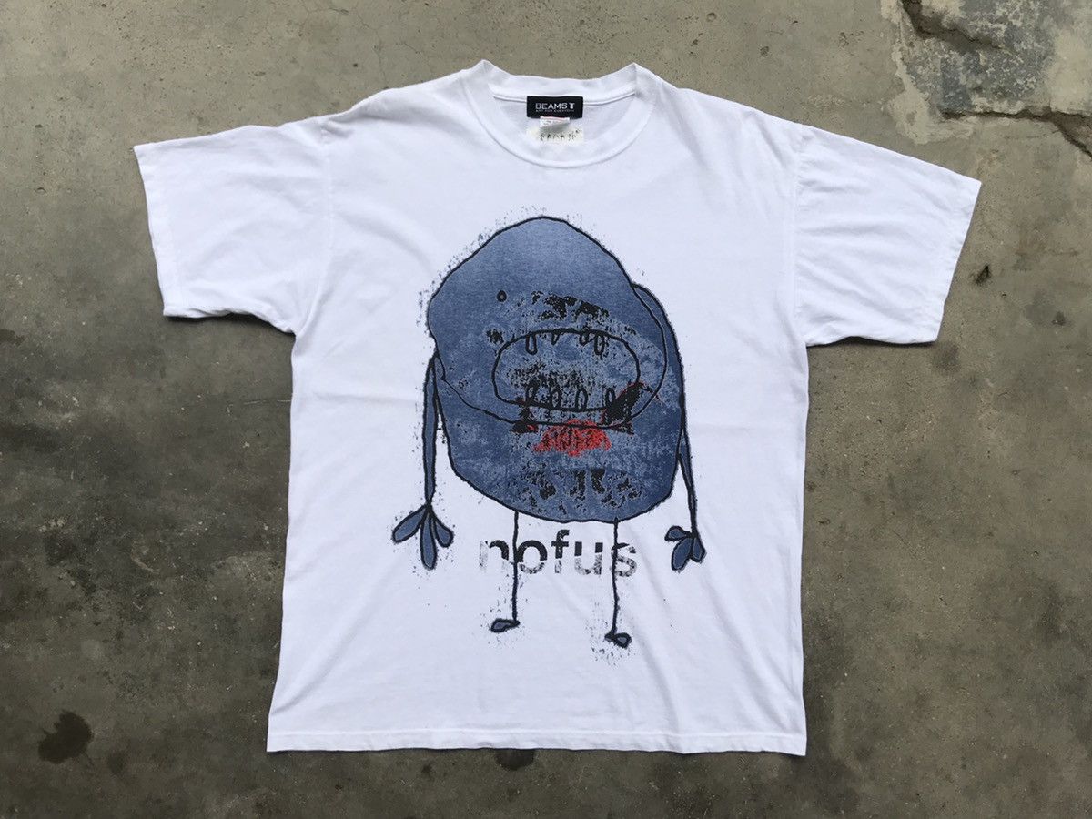 Beams Plus vintage bigprint y2k beams x nofus stop the robot Size US L / EU 52-54 / 3 - 2 Thumbnail
