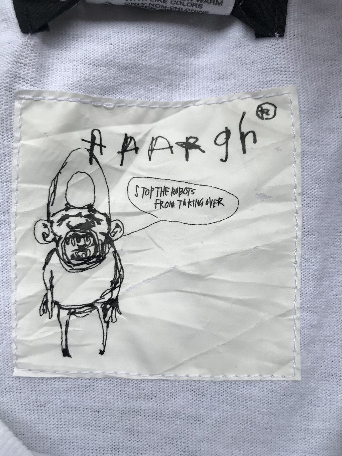 Beams Plus vintage bigprint y2k beams x nofus stop the robot Size US L / EU 52-54 / 3 - 7 Thumbnail