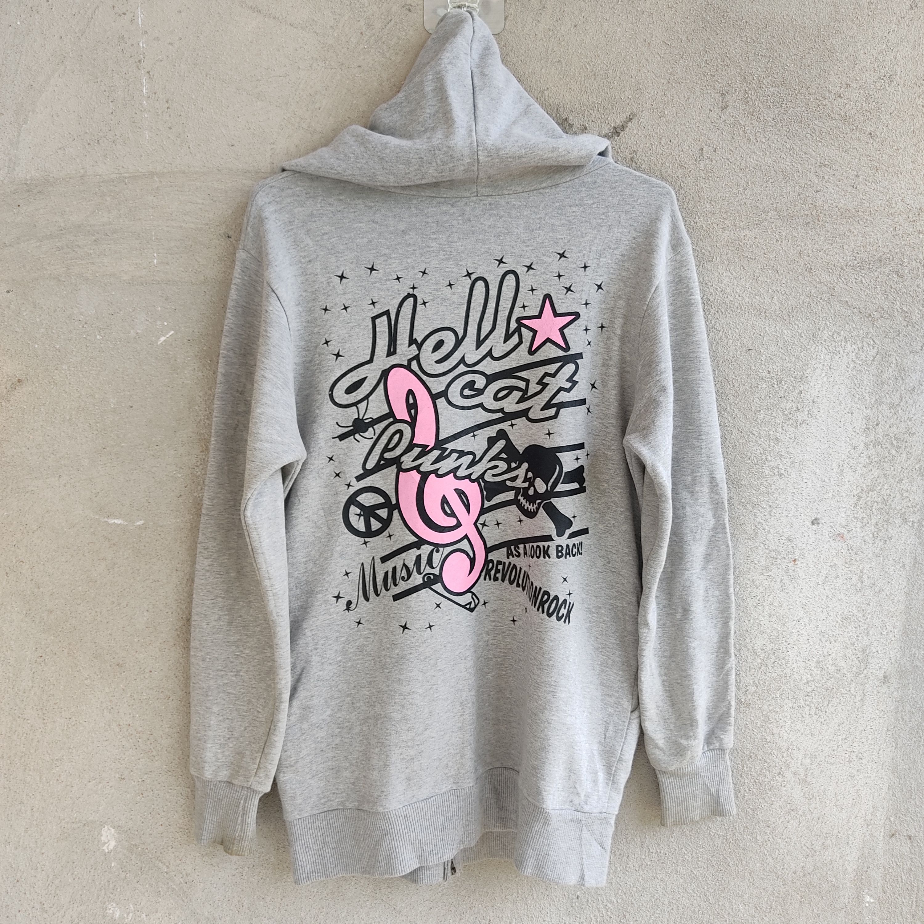Japanese Brand Hellcatpunks Skull Music Big Logo Gray Hoodie Size US M / EU 48-50 / 2 - 6 Thumbnail