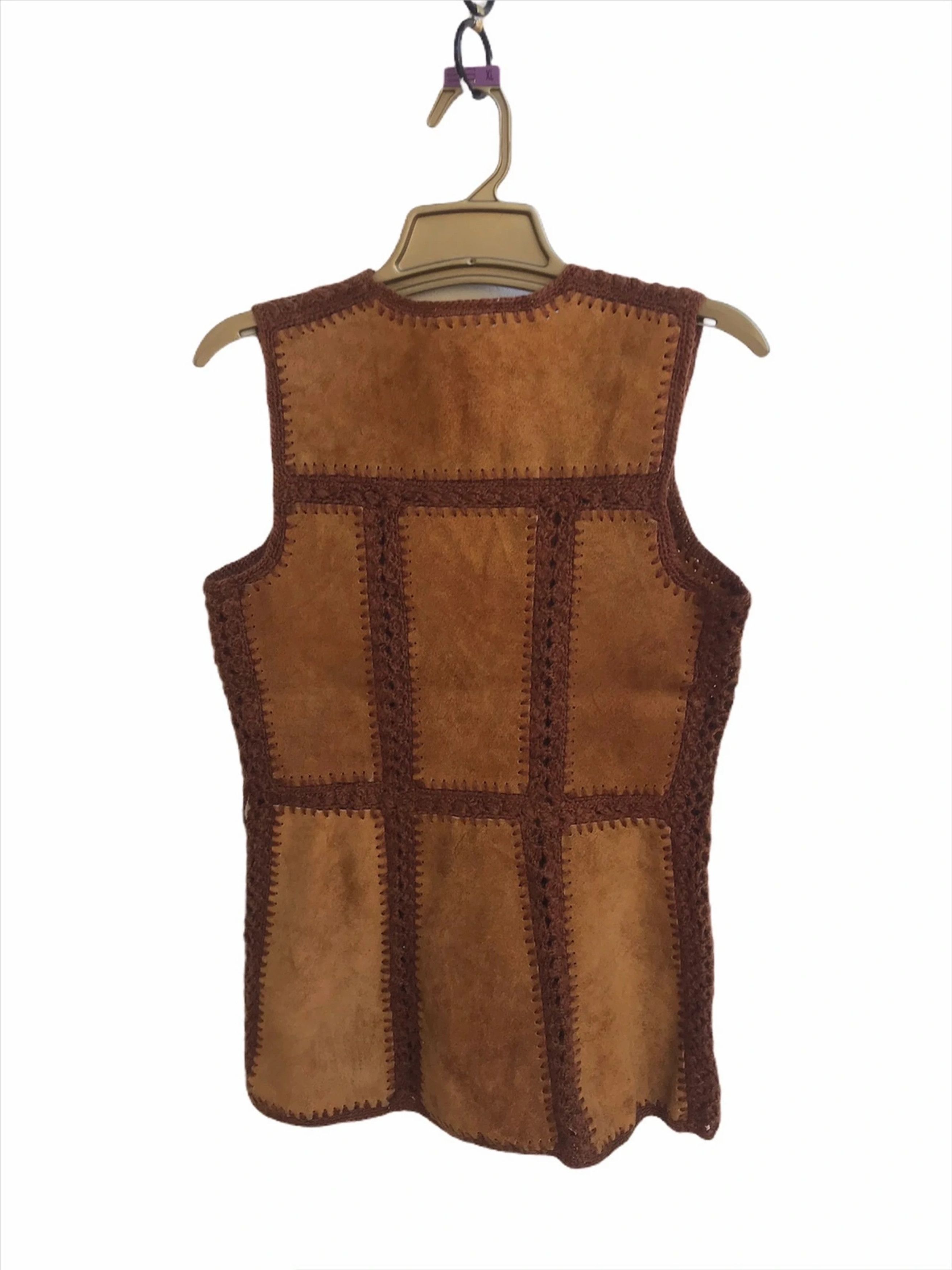 Japanese Brand Yukiya Hand Knitting Leather Vests Size US XS / EU 42 / 0 - 2 Thumbnail
