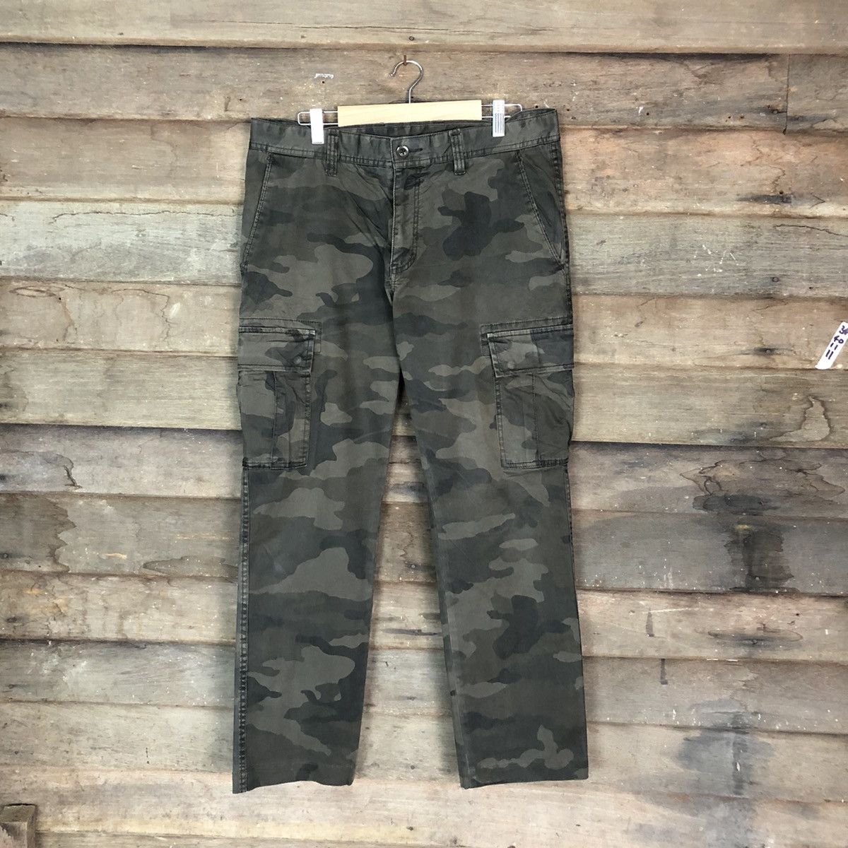 Japanese Brand Uniqlo Green Military Cargo Multipocket Pants #6741 Size US 33 - 1 Thumbnail