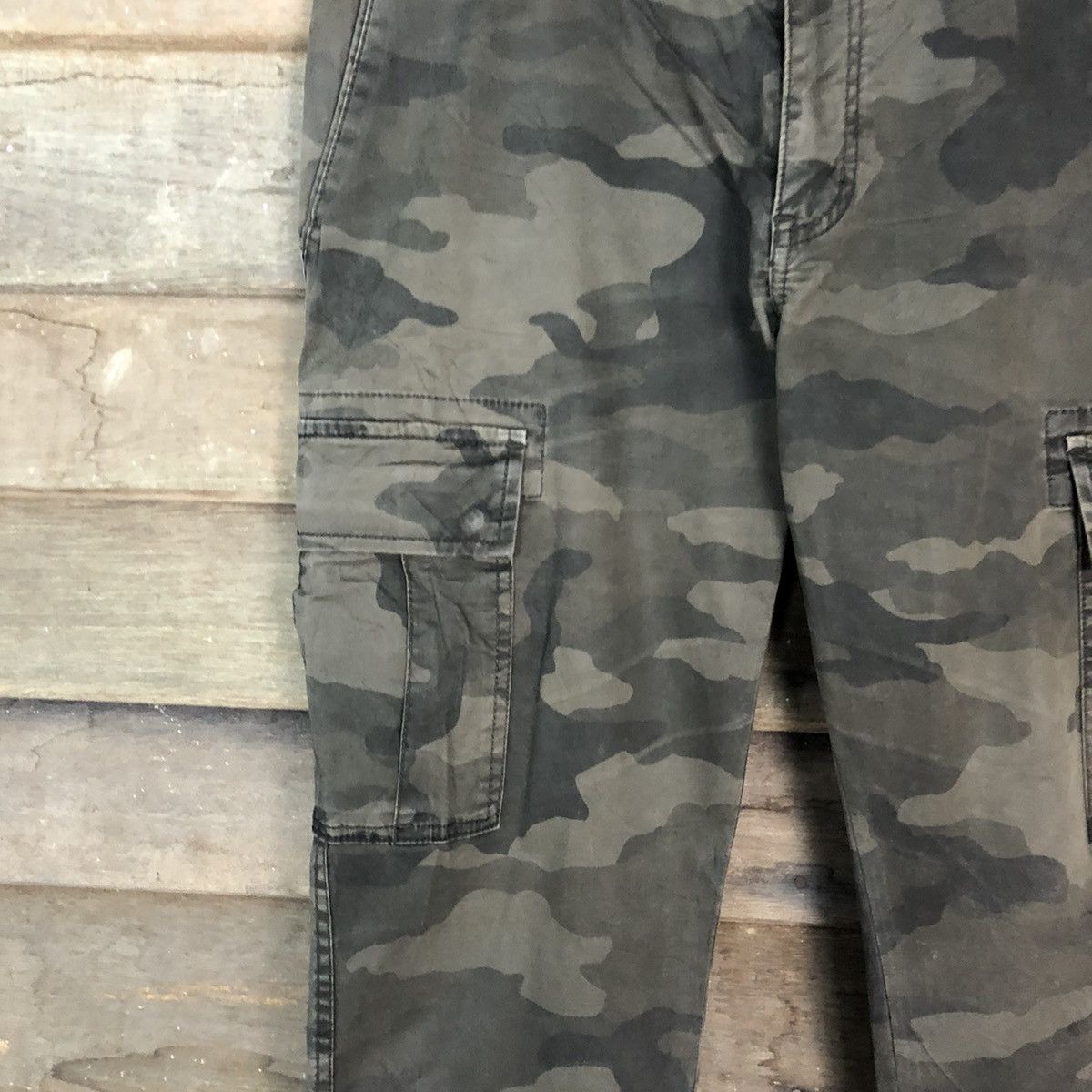 Japanese Brand Uniqlo Green Military Cargo Multipocket Pants #6741 Size US 33 - 4 Thumbnail