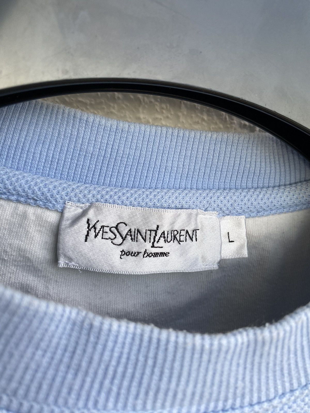 Saint Laurent Paris YSL Crewneck Pique Striped Size US L / EU 52-54 / 3 - 6 Thumbnail