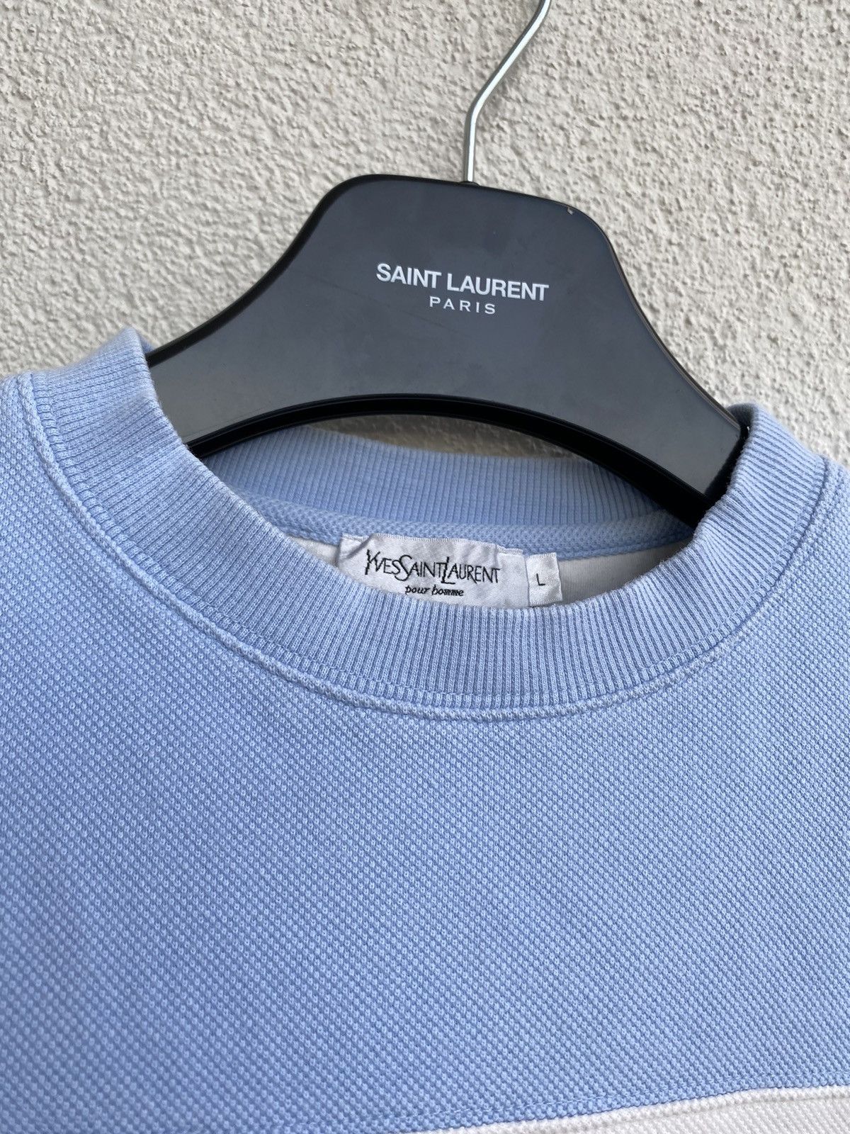 Saint Laurent Paris YSL Crewneck Pique Striped Size US L / EU 52-54 / 3 - 5 Thumbnail