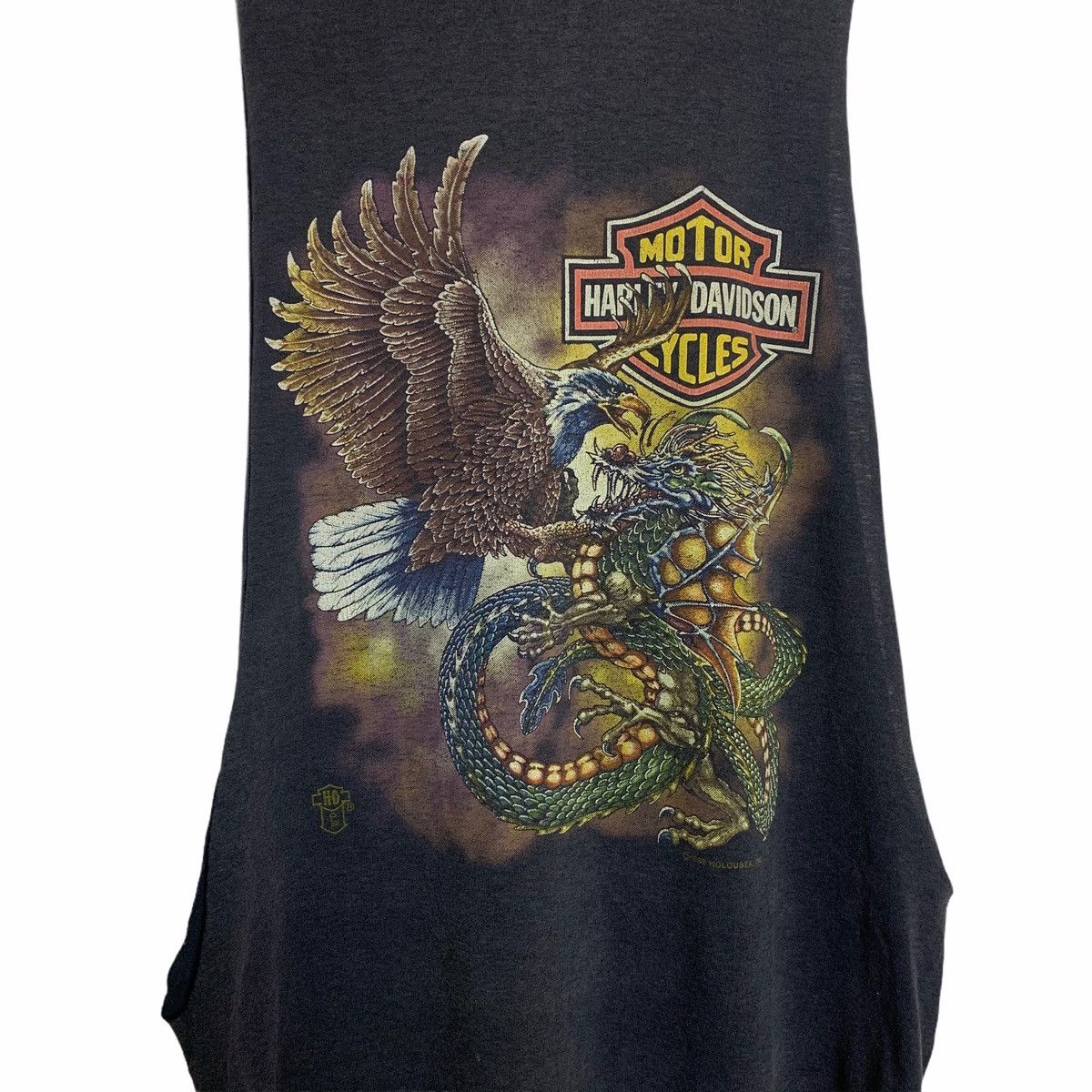 Harley Davidson × Vintage Vintage 1988 Holoubek Honolulu Hawaii HD Tee Size US L / EU 52-54 / 3 - 5 Thumbnail