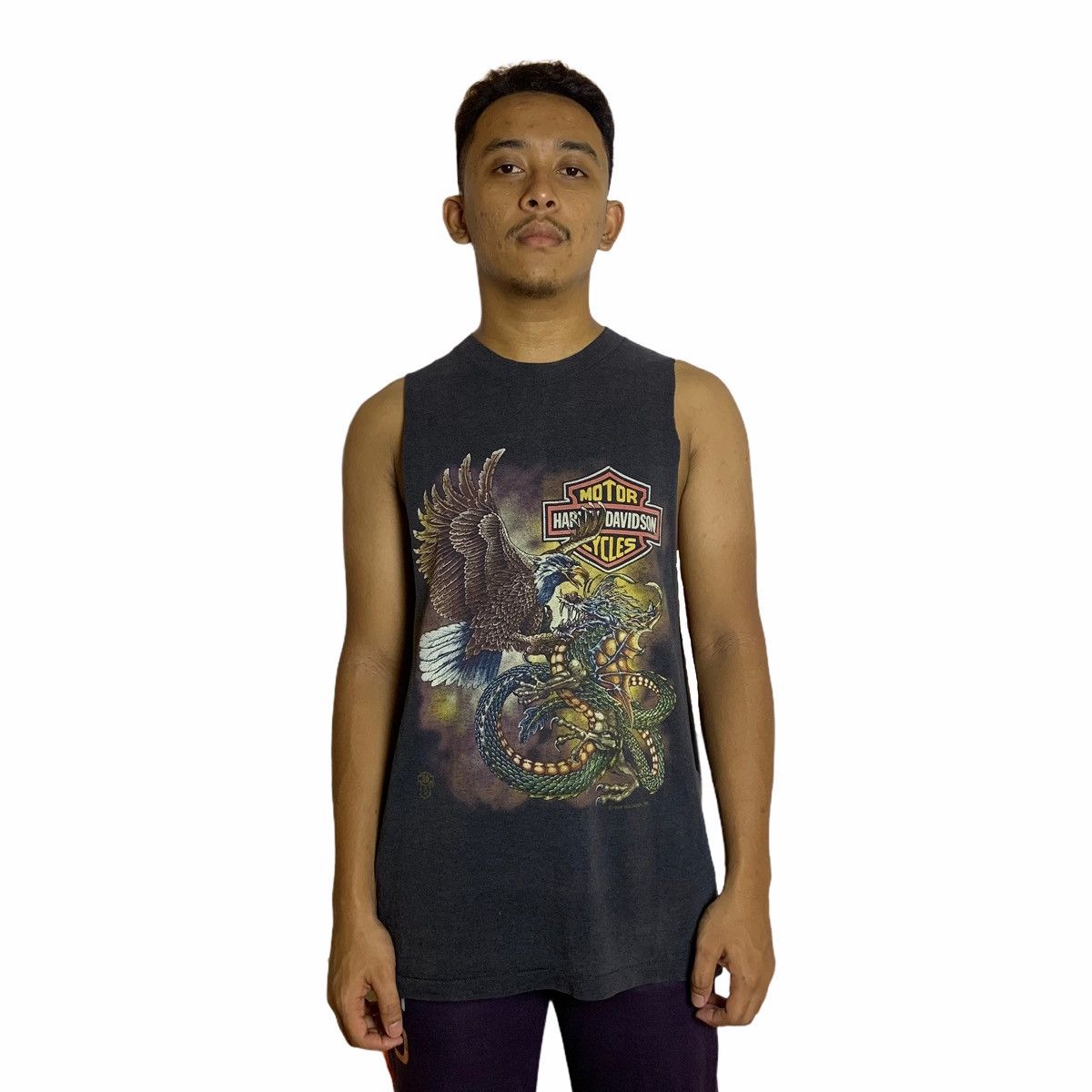 Harley Davidson × Vintage Vintage 1988 Holoubek Honolulu Hawaii HD Tee Size US L / EU 52-54 / 3 - 3 Thumbnail