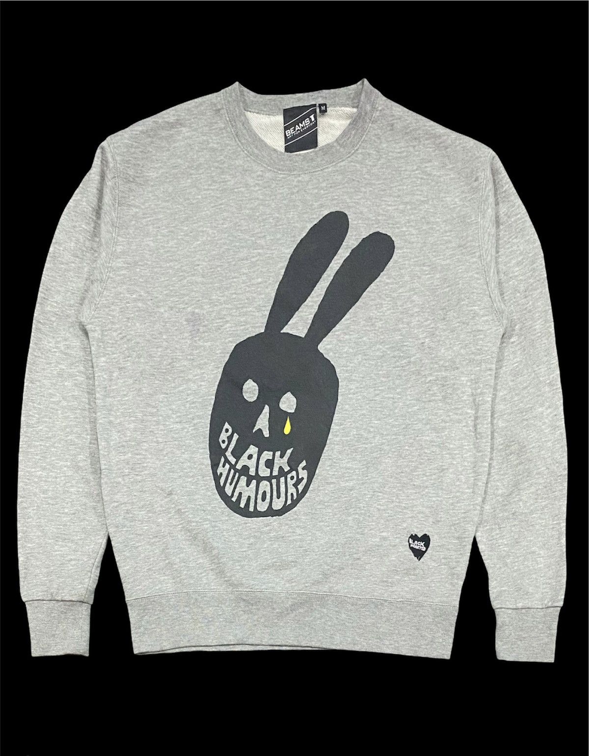 Beams Plus × Japanese Brand SWEATSHIRT BLACK HEARTED BIG LOGO by BEAMS Size US S / EU 44-46 / 1 - 1 Thumbnail