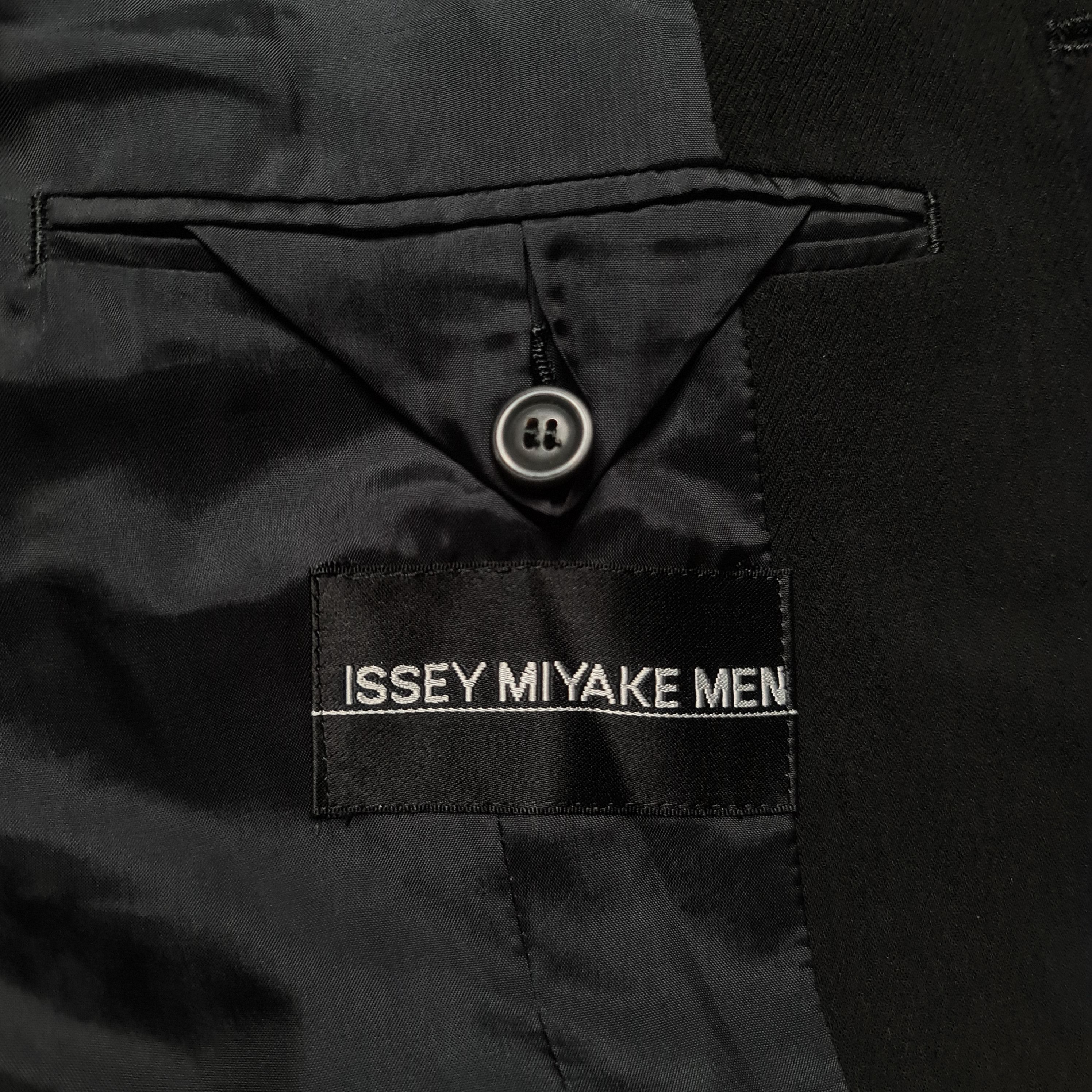 Issey Miyake Issey Miyake - SS99 Mandarin Collar Wrinkled Wool Suit Size 46R - 7 Thumbnail