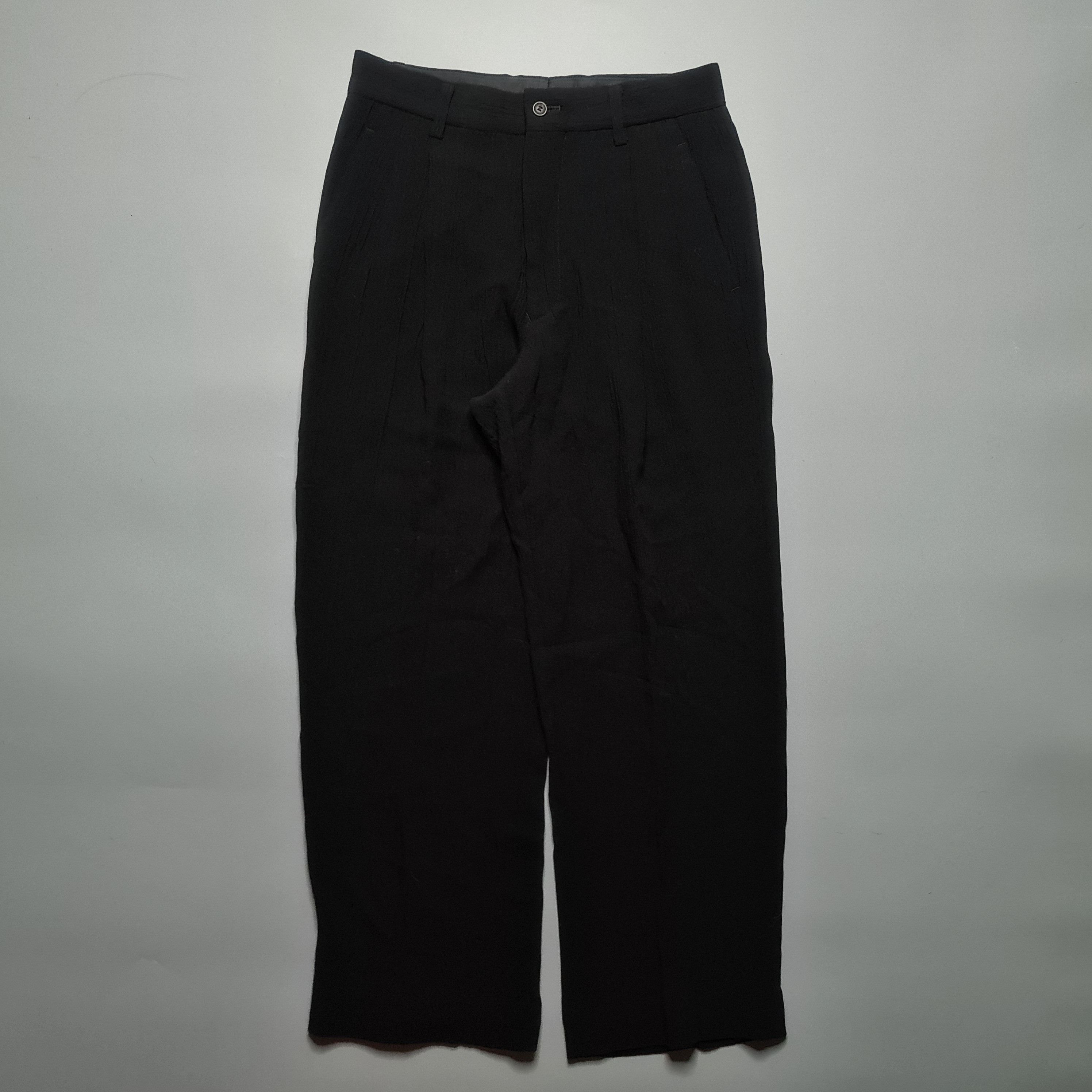 Issey Miyake Issey Miyake - SS99 Mandarin Collar Wrinkled Wool Suit Size 46R - 10 Thumbnail
