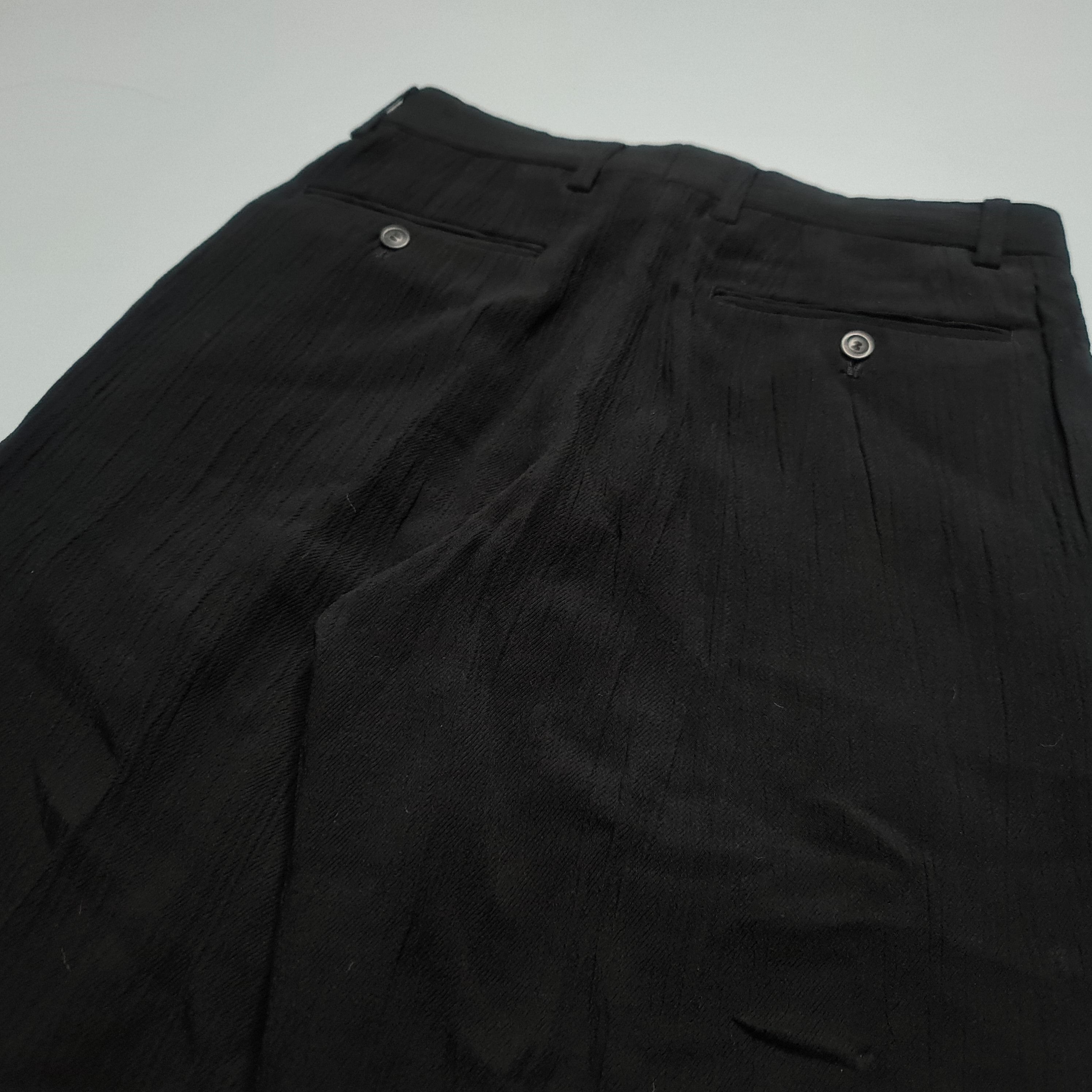 Issey Miyake Issey Miyake - SS99 Mandarin Collar Wrinkled Wool Suit Size 46R - 13 Thumbnail