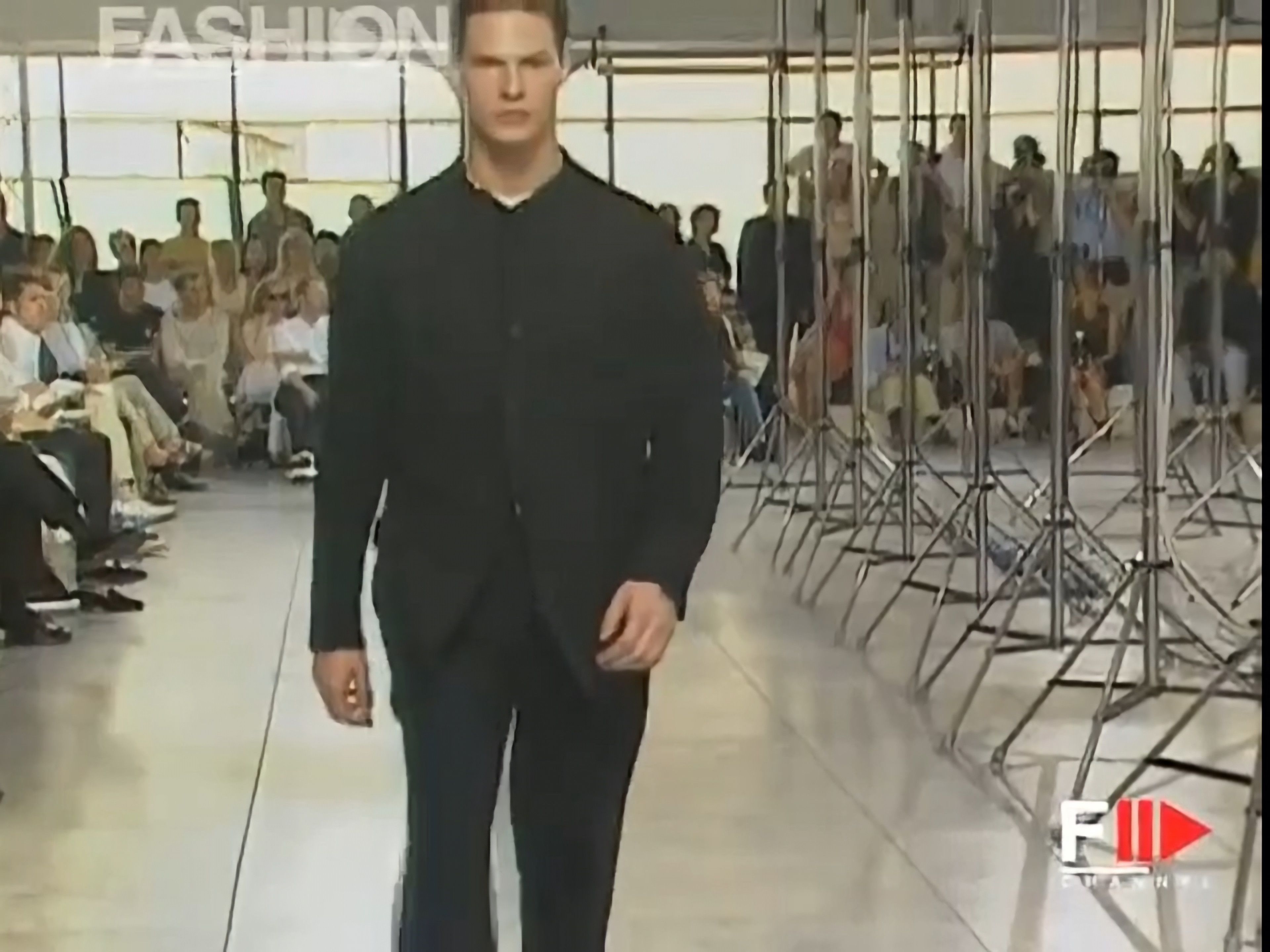 Issey Miyake Issey Miyake - SS99 Mandarin Collar Wrinkled Wool Suit Size 46R - 17 Thumbnail