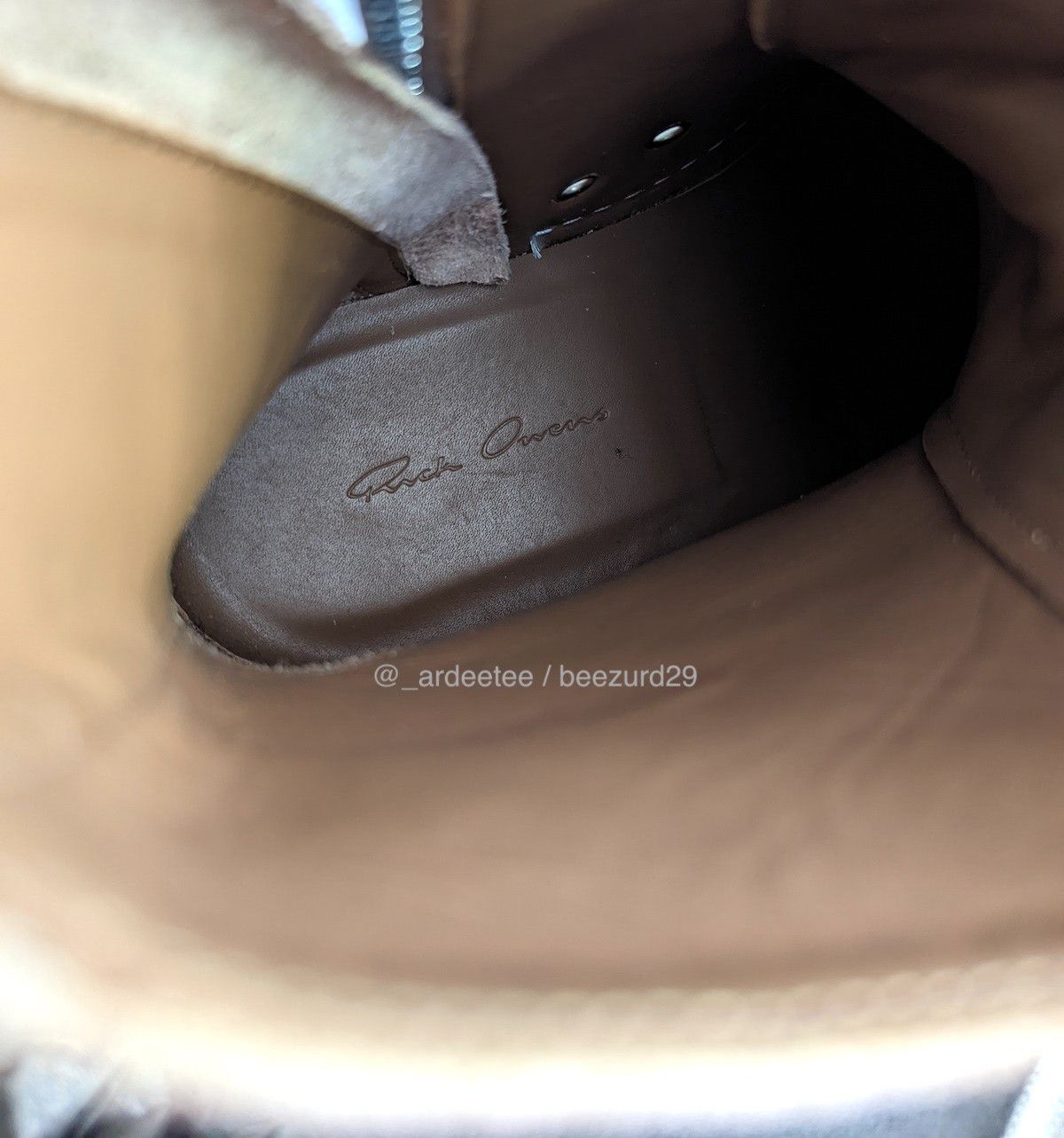 Rick Owens 💥1/1 UNRELEASED DARKFLESH LEATHER HIGH RAMONES Size US 9 / EU 42 - 11 Thumbnail