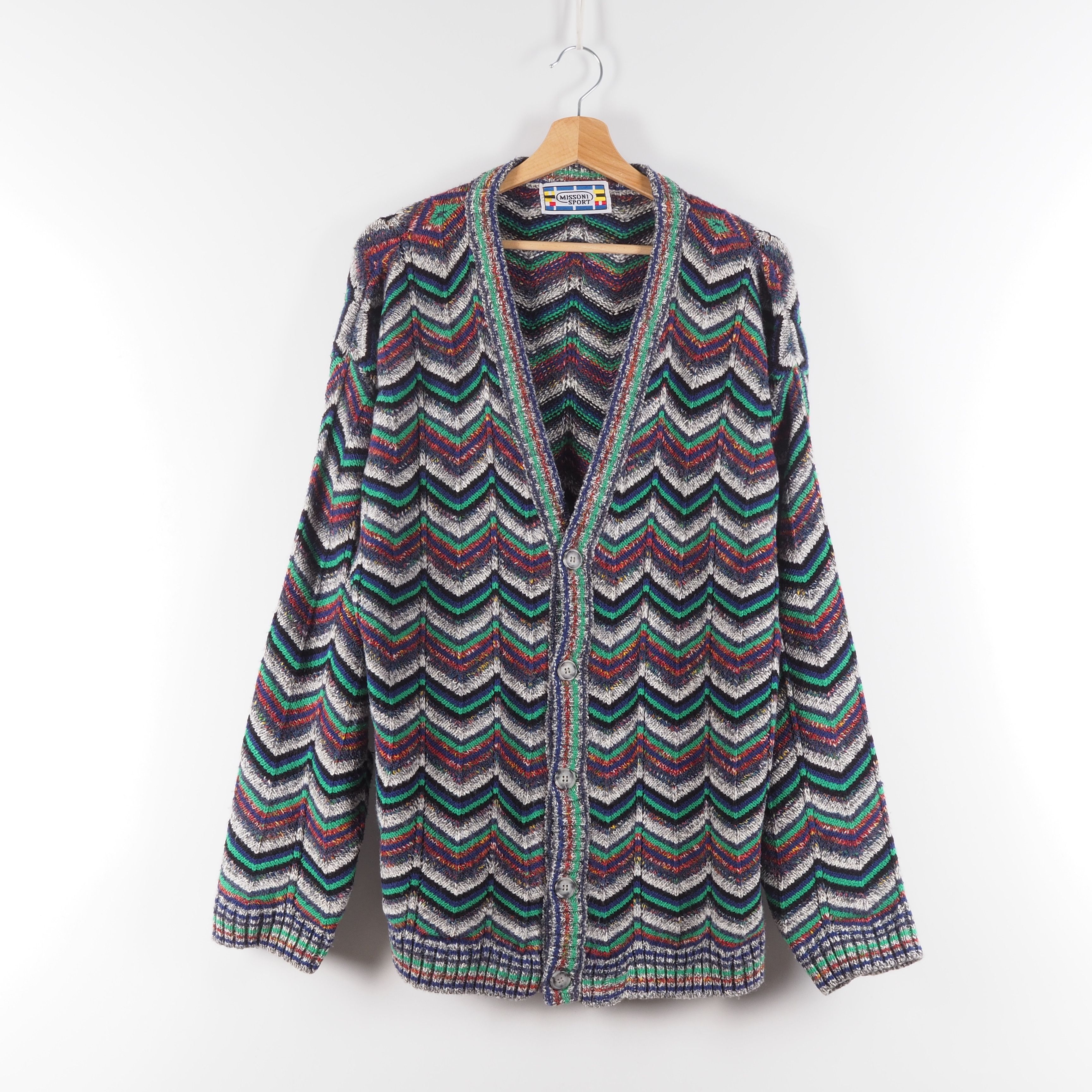 Missoni Sport Vintage Chevron Knit Cardigan