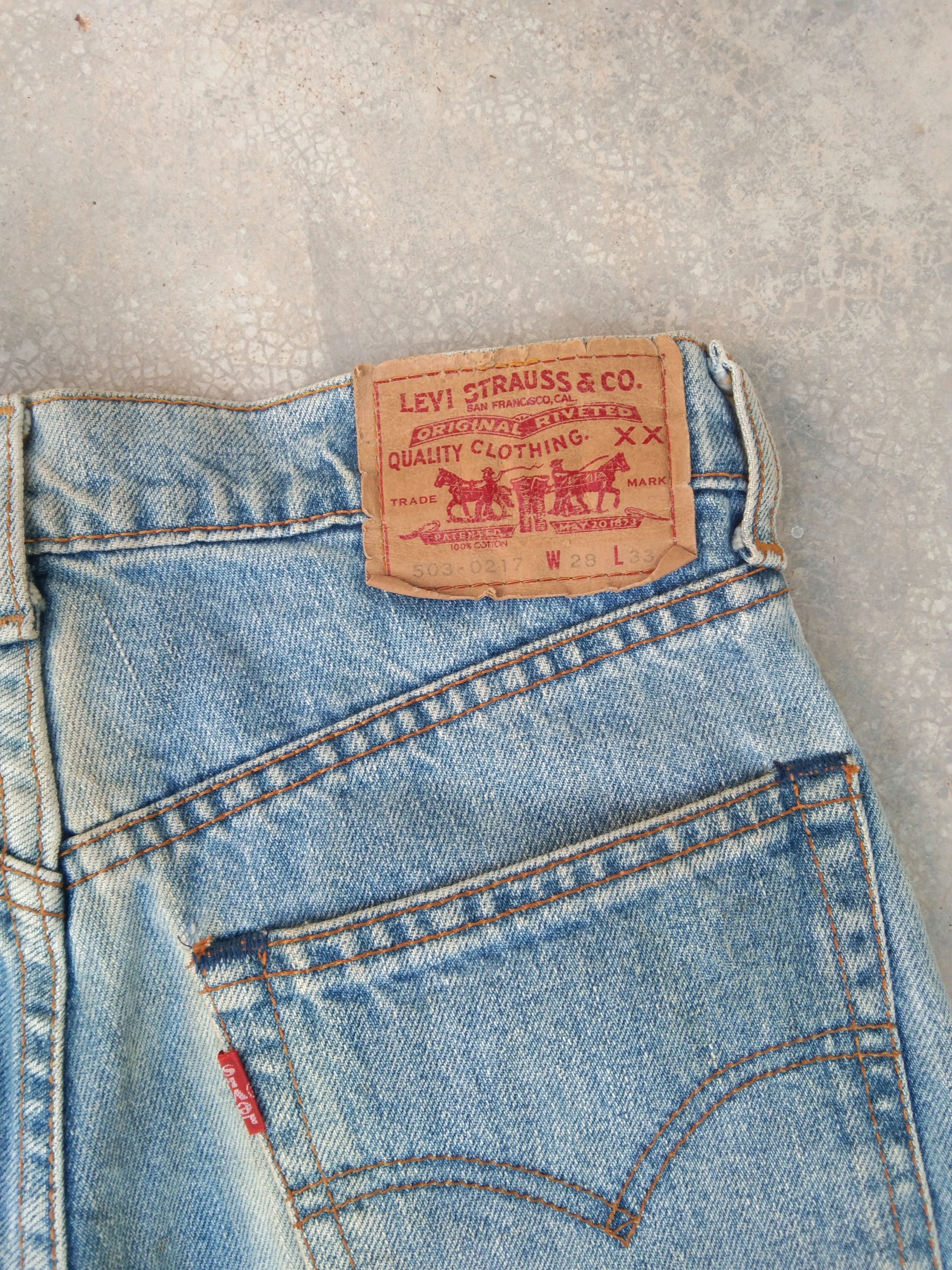 Levi's Vintage Levi's Jeans 503 Sun Faded Distressed Denim 28x33 Size US 28 / EU 44 - 2 Thumbnail