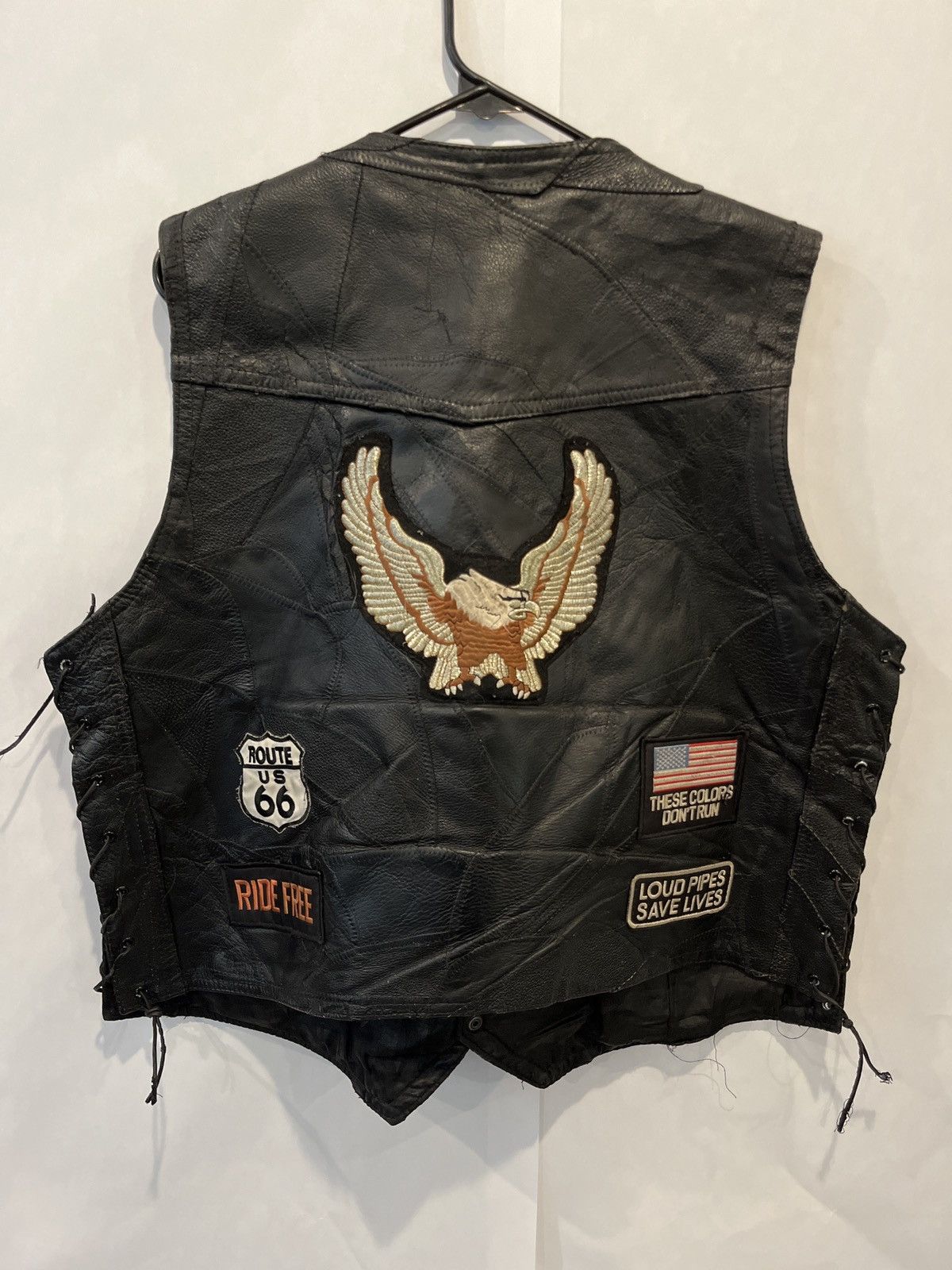 Leather × Vintage Vintage Y2K Buffalo Leather Biker Vest Size US L / EU 52-54 / 3 - 4 Thumbnail