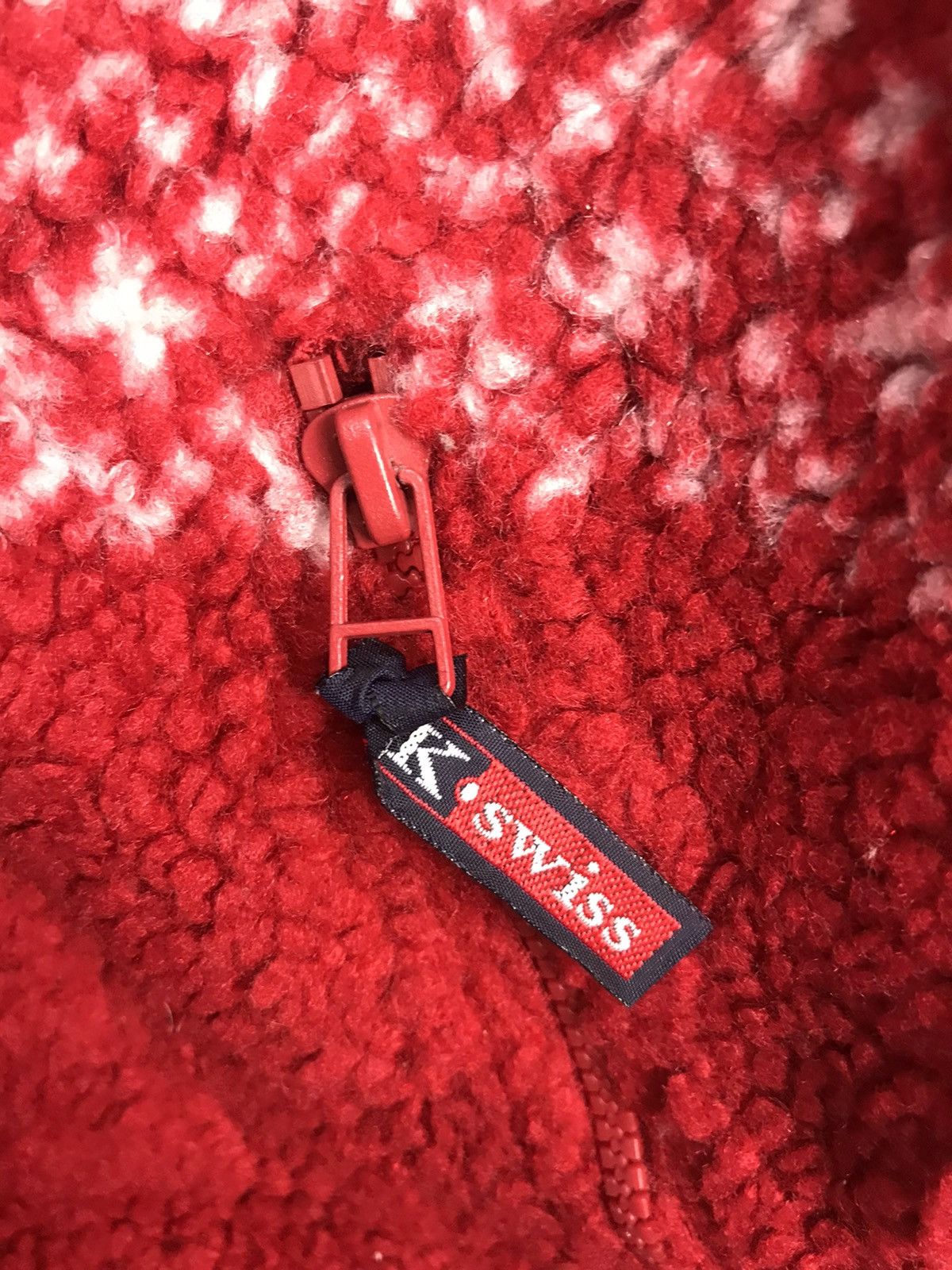 Other K.Swiss deep pile fleece printed zipper jacket Size US L / EU 52-54 / 3 - 5 Thumbnail