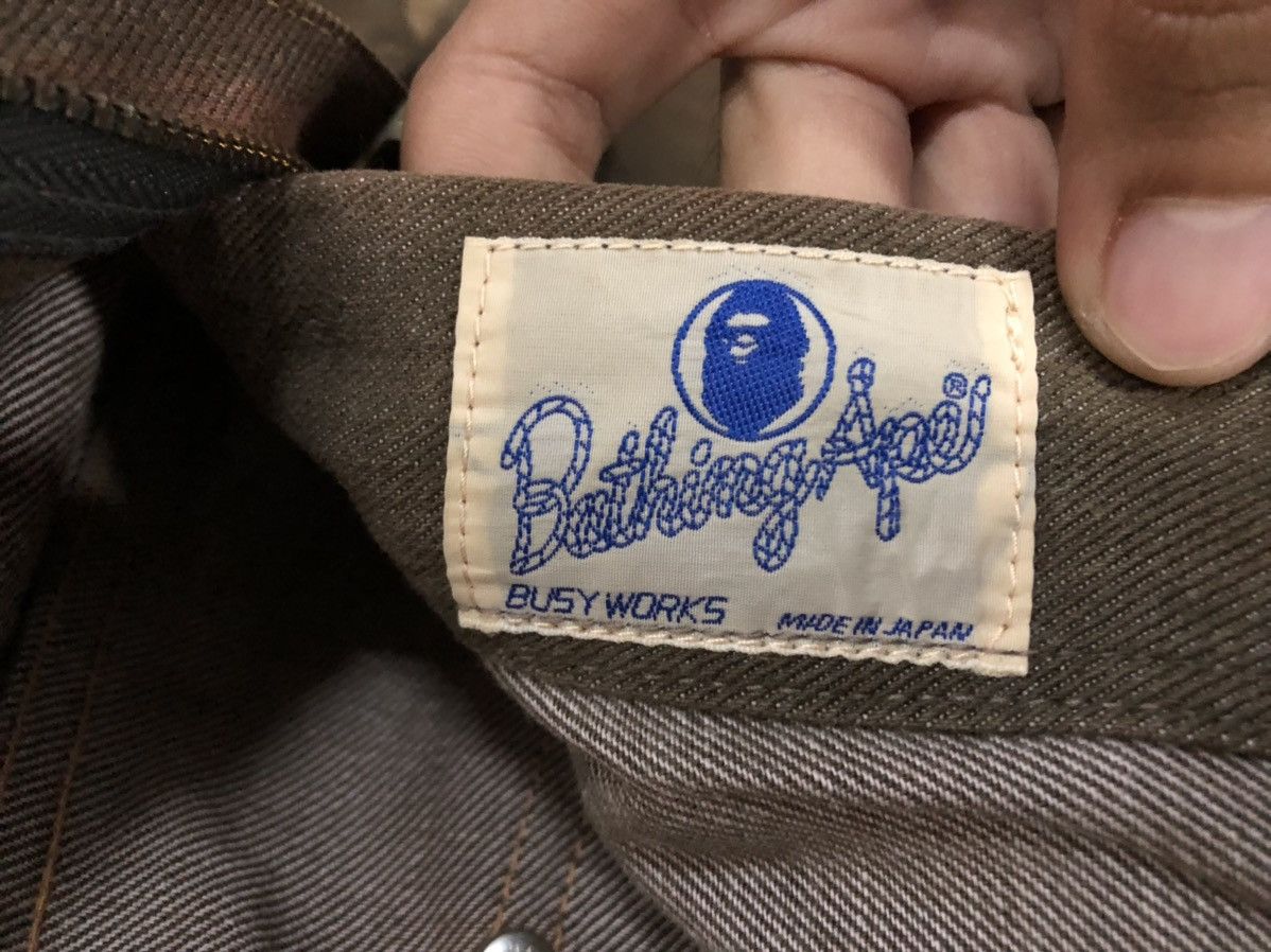 Bape VINTAGE BAPE DENIM BUSY WORKS BUSH SUN FADED PANT JAPAN MADE Size US 29 - 10 Thumbnail