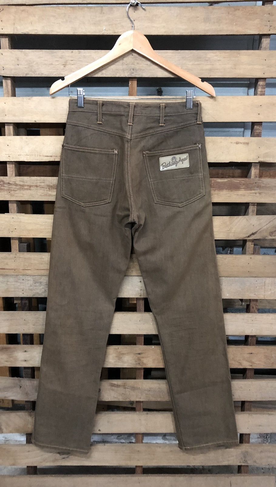 Bape VINTAGE BAPE DENIM BUSY WORKS BUSH SUN FADED PANT JAPAN MADE Size US 29 - 2 Thumbnail