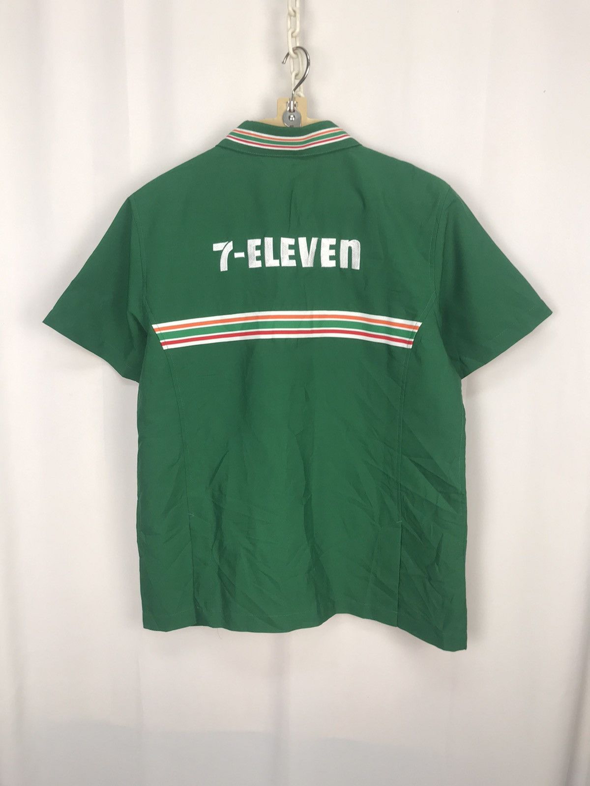 Japanese Brand × Vintage Vintage 7-eleven embroidered logo zipper short sleeve Size US M / EU 48-50 / 2 - 7 Thumbnail
