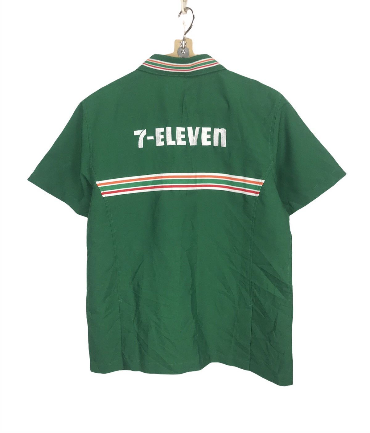Japanese Brand × Vintage Vintage 7-eleven embroidered logo zipper short sleeve Size US M / EU 48-50 / 2 - 2 Thumbnail