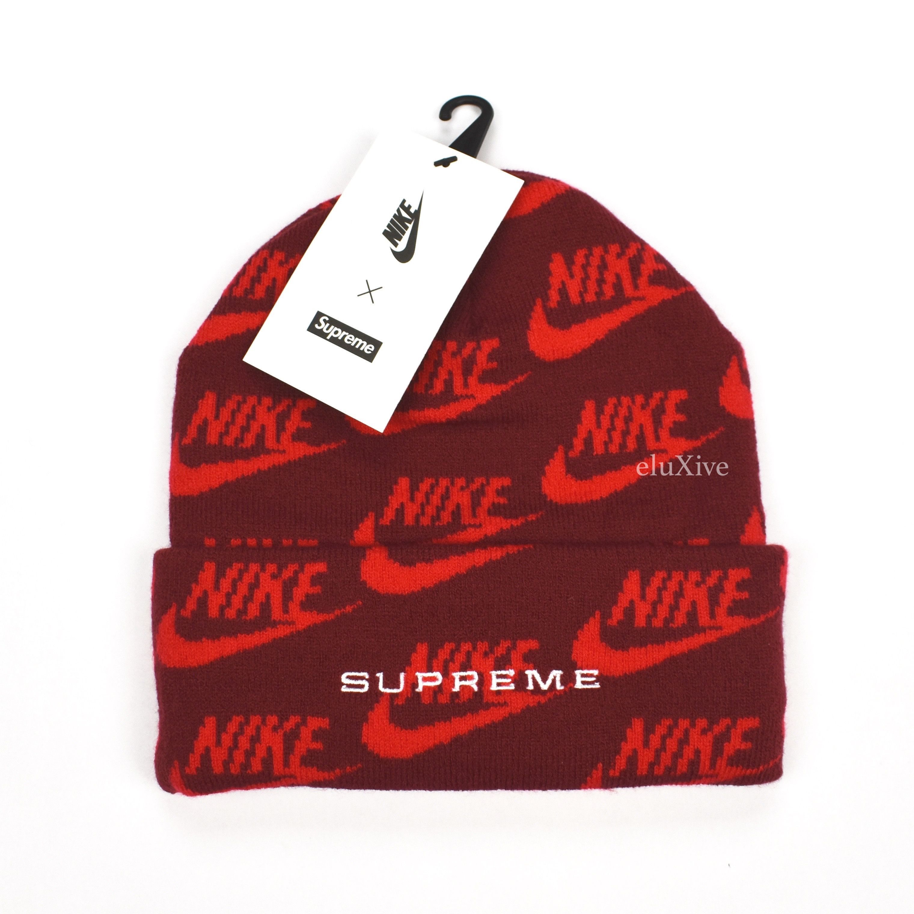 NIKE × supreme Jacquard Logos Beanie