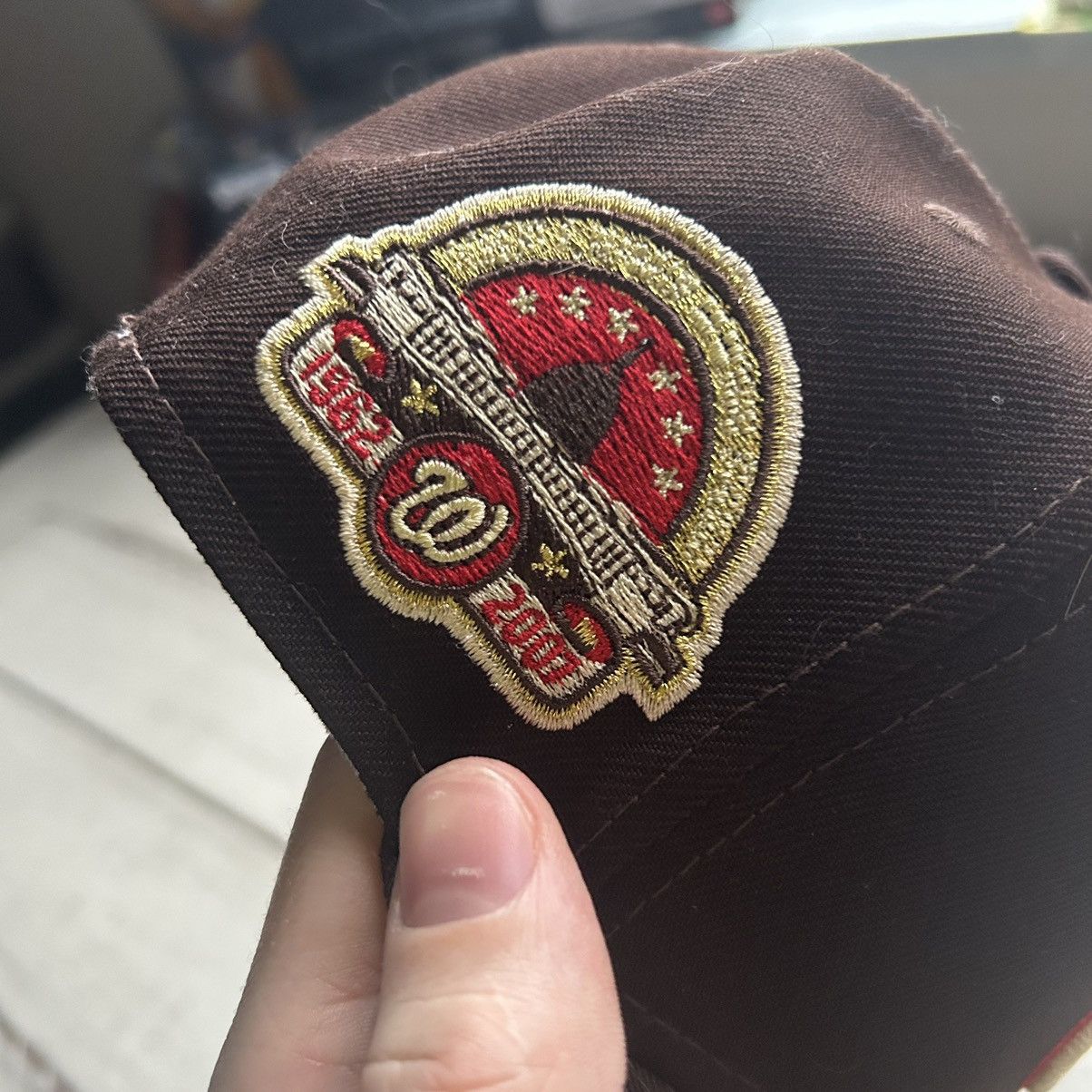 MLB × MyFitteds × New Era 7 1/4 WASHiNGTON NATiONALS “THE WARRiORS” 1979 brown cream Size ONE SIZE - 7 Thumbnail