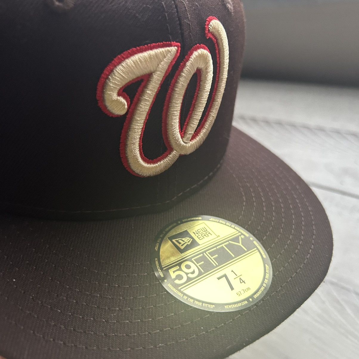 MLB × MyFitteds × New Era 7 1/4 WASHiNGTON NATiONALS “THE WARRiORS” 1979 brown cream Size ONE SIZE - 6 Thumbnail