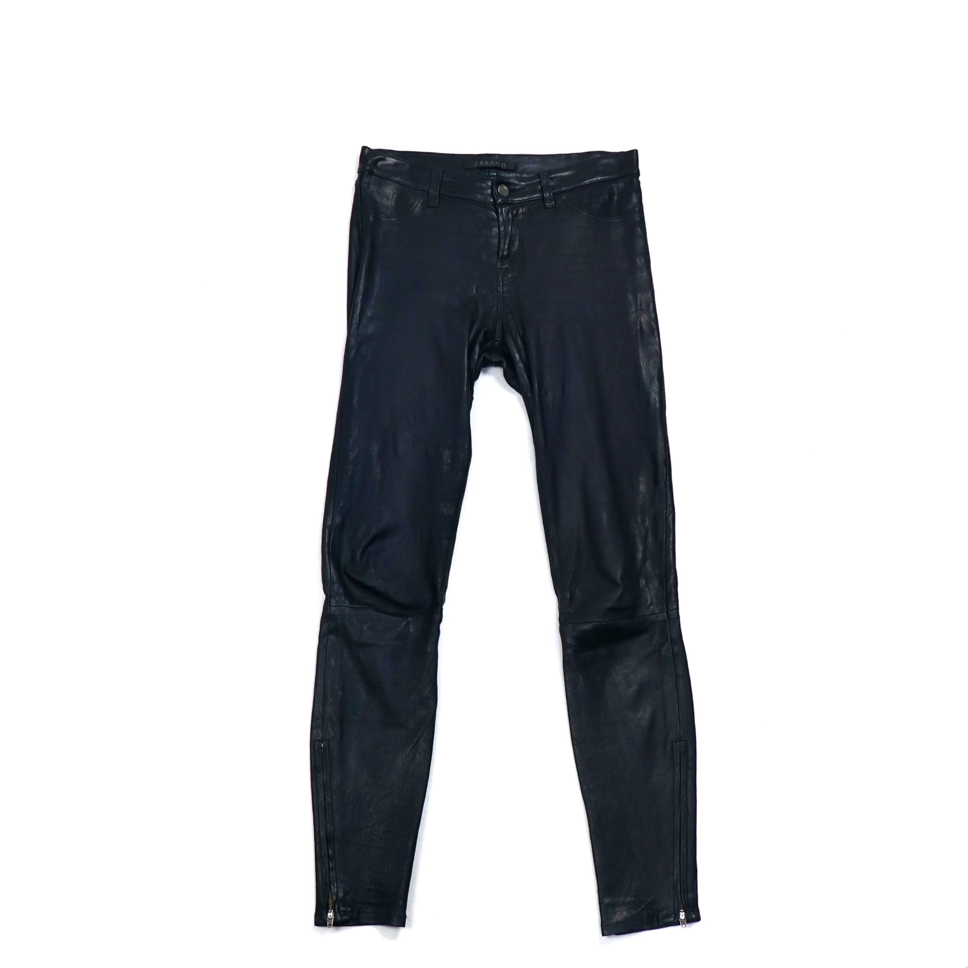 image of Archival Clothing x Avant Garde J Brand Lamb Leather Biker Pants in Black, Men's (Size 27)
