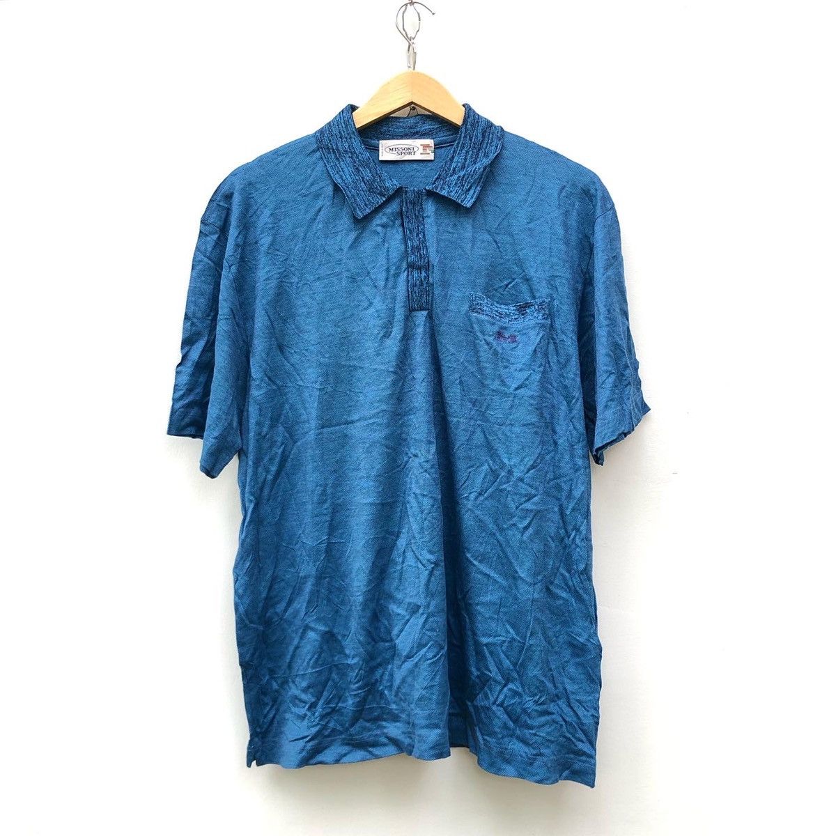 Missoni VINTAGE 90s MISSONI SPORT POLO SHIRT MADE IN ITALY Size US L / EU 52-54 / 3 - 1 Thumbnail